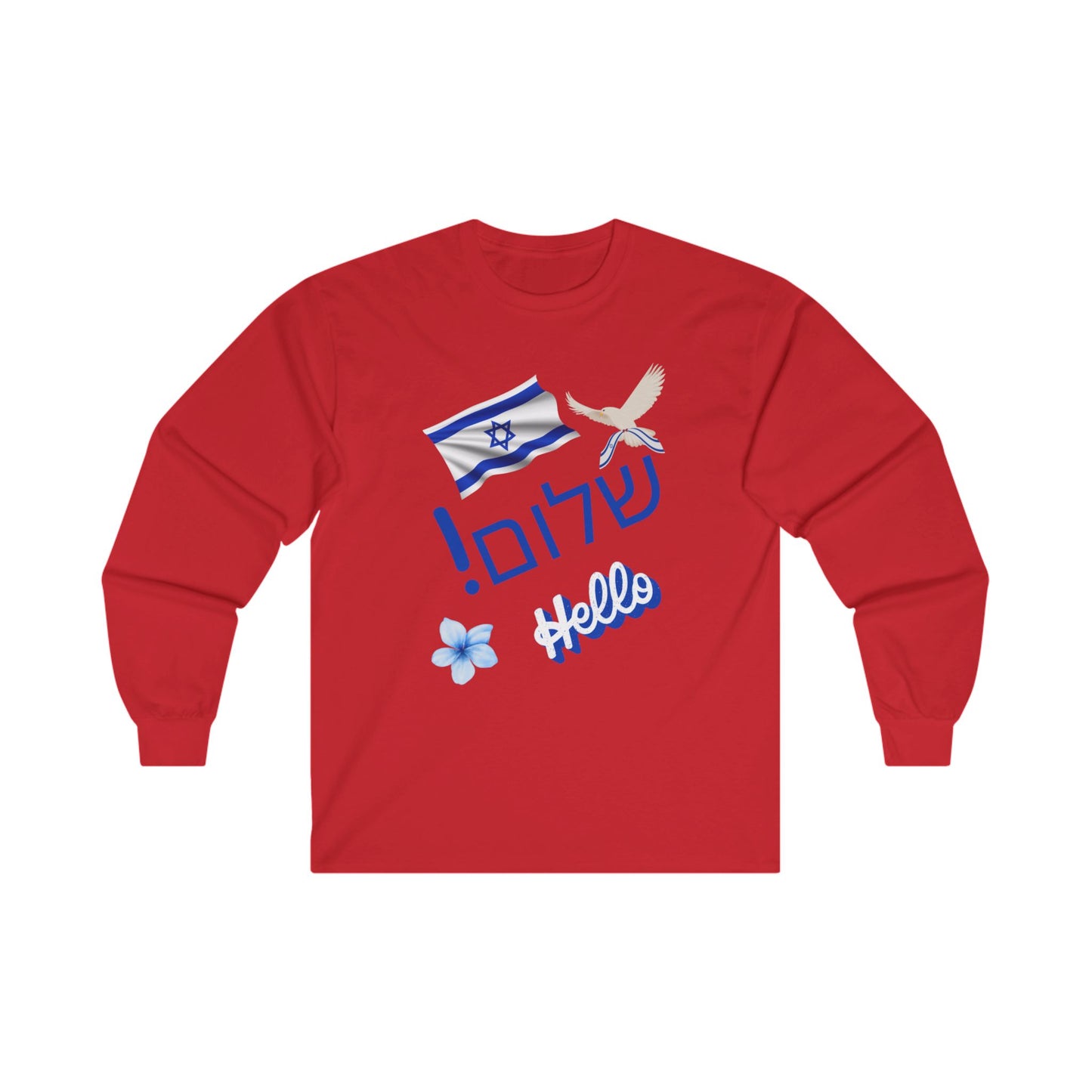 Hello in Hebrew Unisex Ultra Cotton Long Sleeve Tee