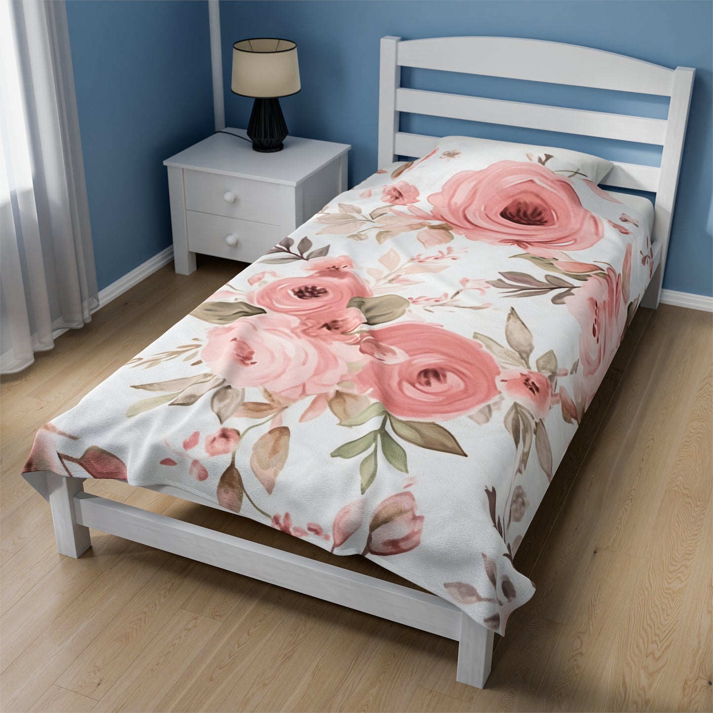 Luxury Dusty Rose Velveteen Blanket – Ultra-Soft, Customizable, Cozy for Home or Gifts