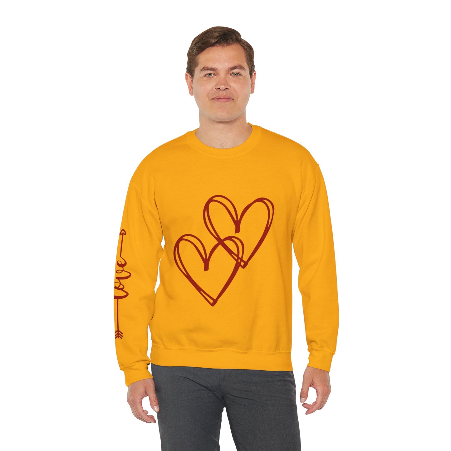 Love and Hearts Unisex Heavy Blend™ Crewneck Sweatshirt