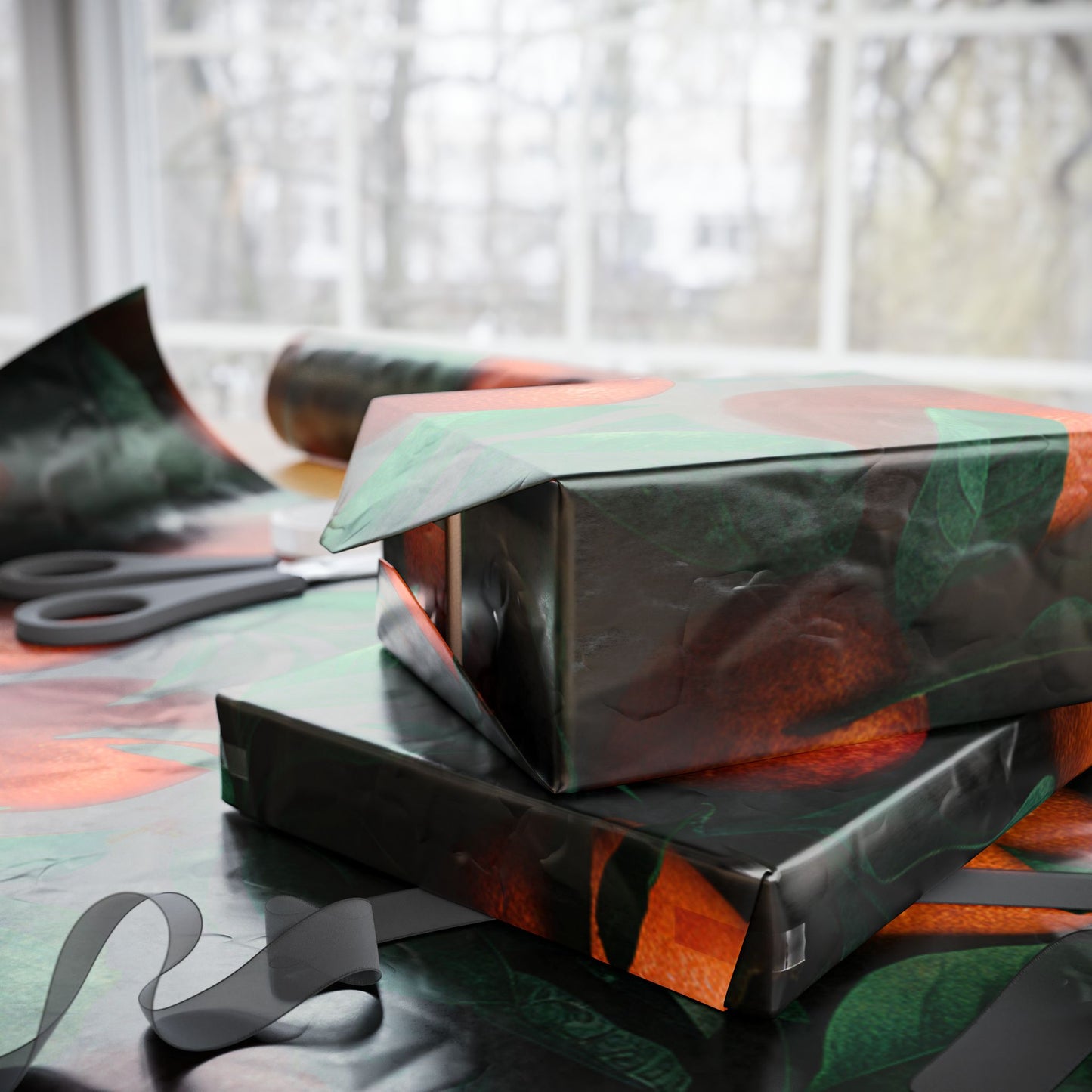 Orange Vine Themed Wrapping Papers