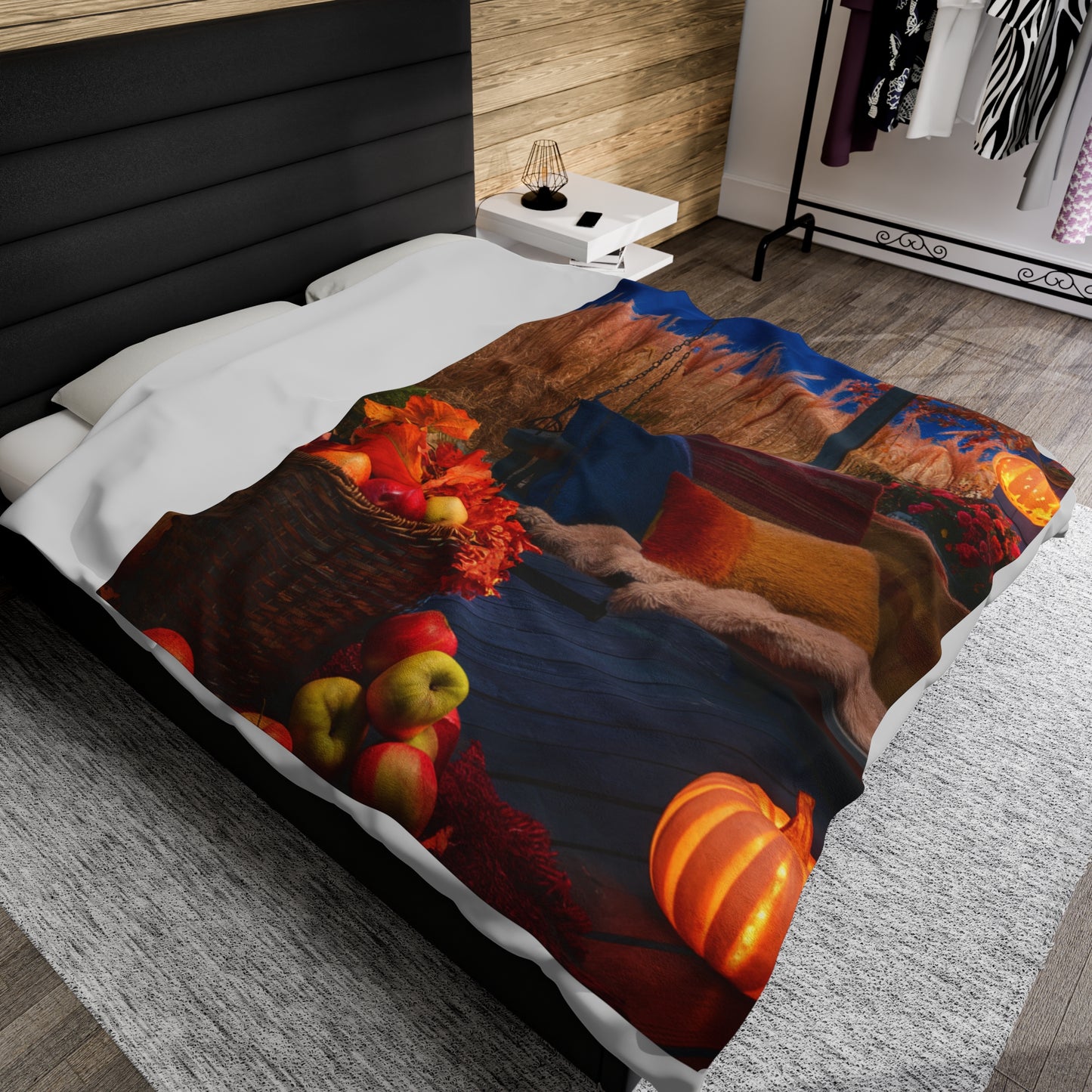 Fall Afternoon Velveteen Plush Blanket