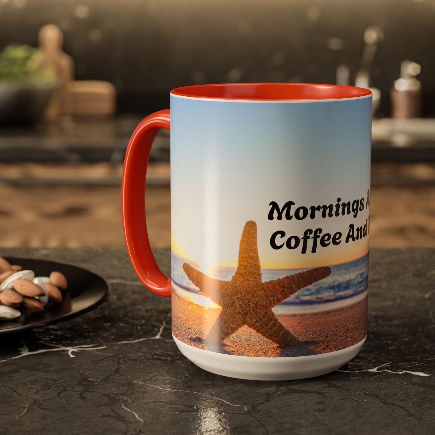 Mornings Are For Fresh Coffee Inspirational Colorful Mugs (11oz, 15oz)