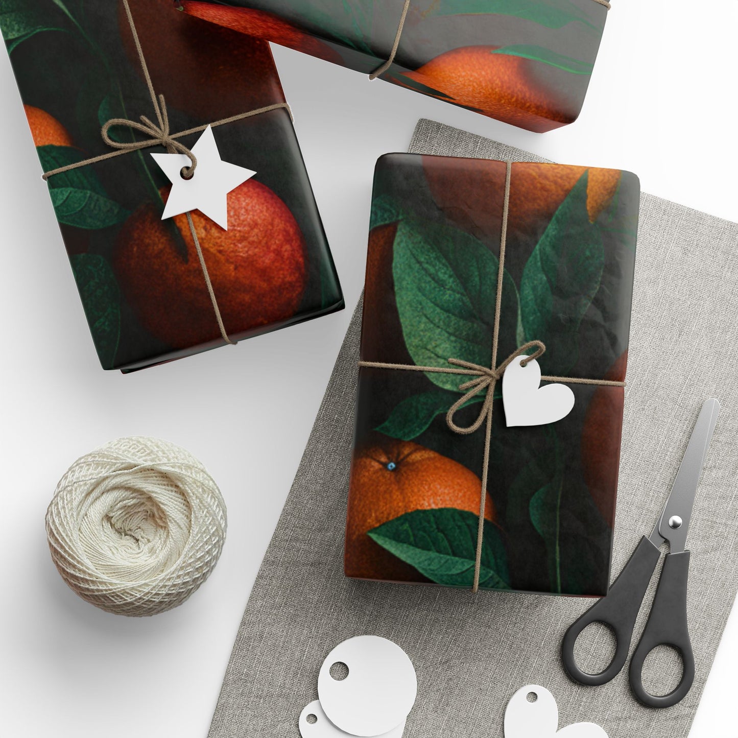 Orange Vine Themed Wrapping Papers