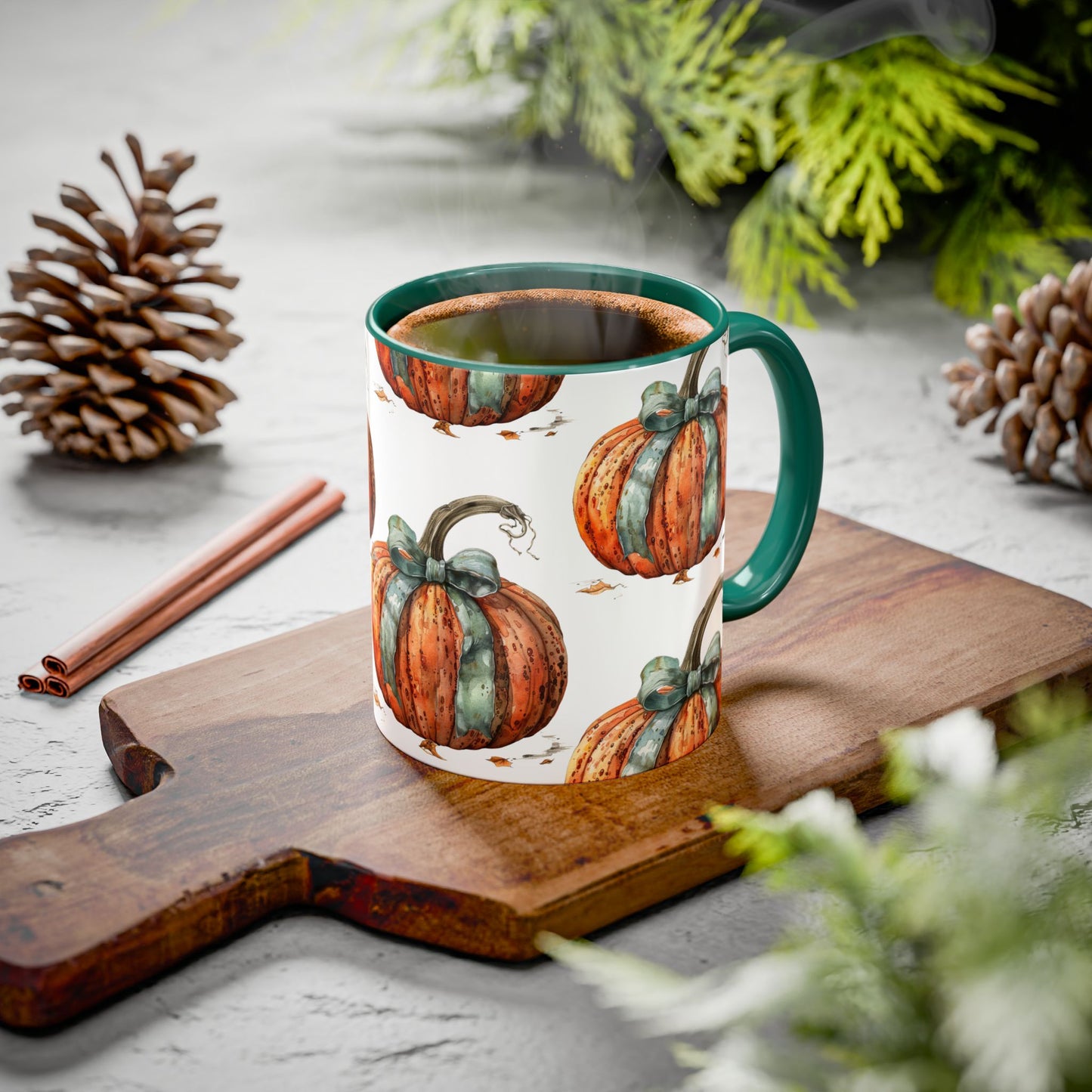 Coquette Pumpkin Colorful Mugs, 11oz