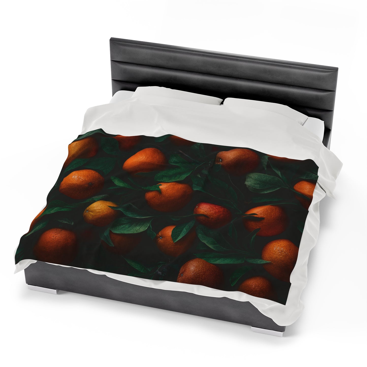 Orange Vine Velveteen Plush Blanket