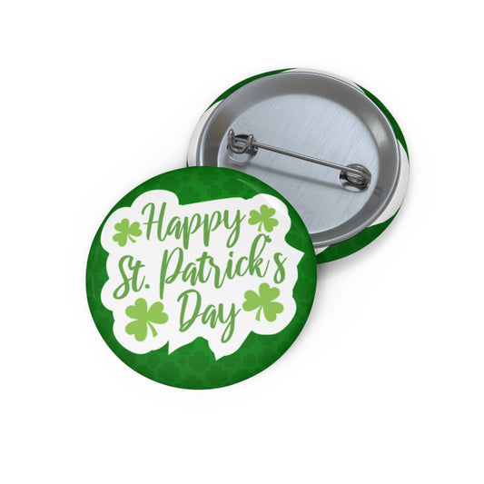 Custom Shamrock St. Patrick's Day Pin Buttons - Celebrate with Style!