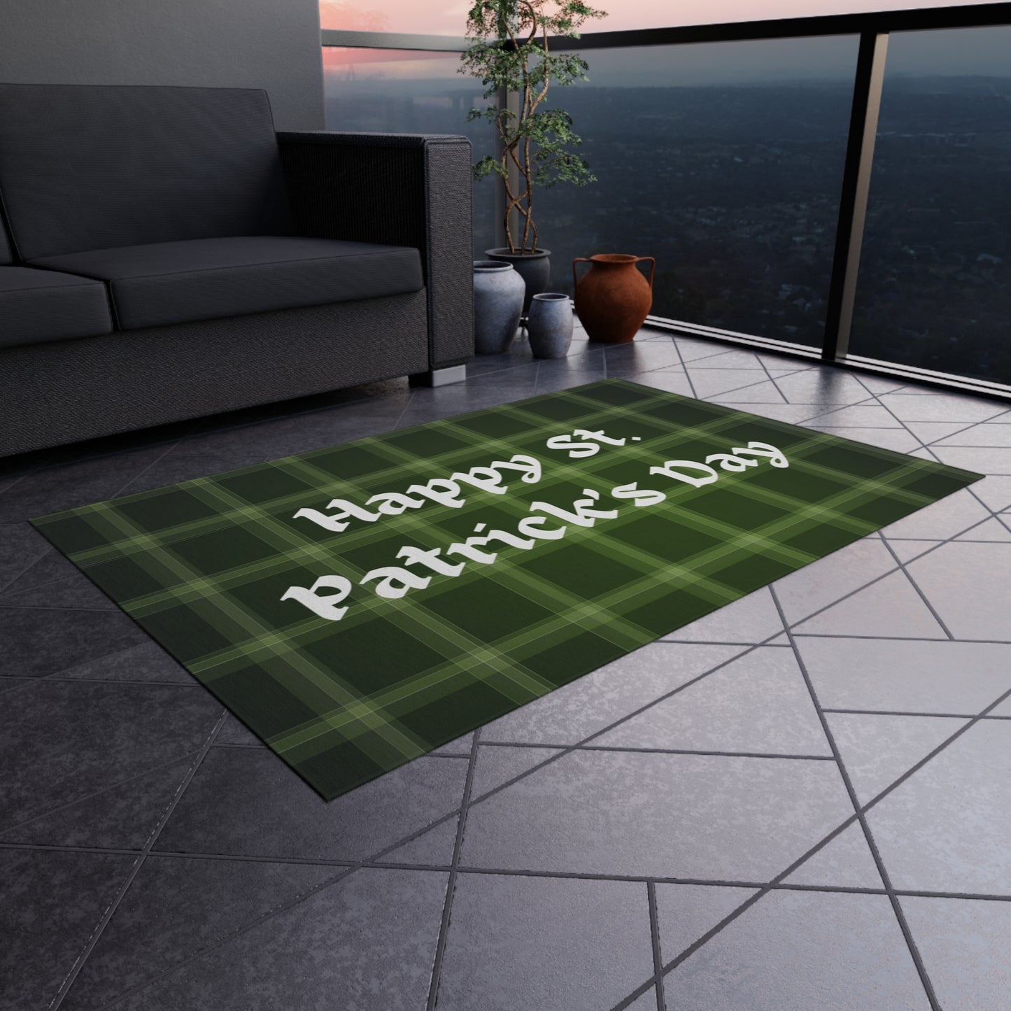 St. Patrick's Day Outdoor Rug - Happy Celebration Decor