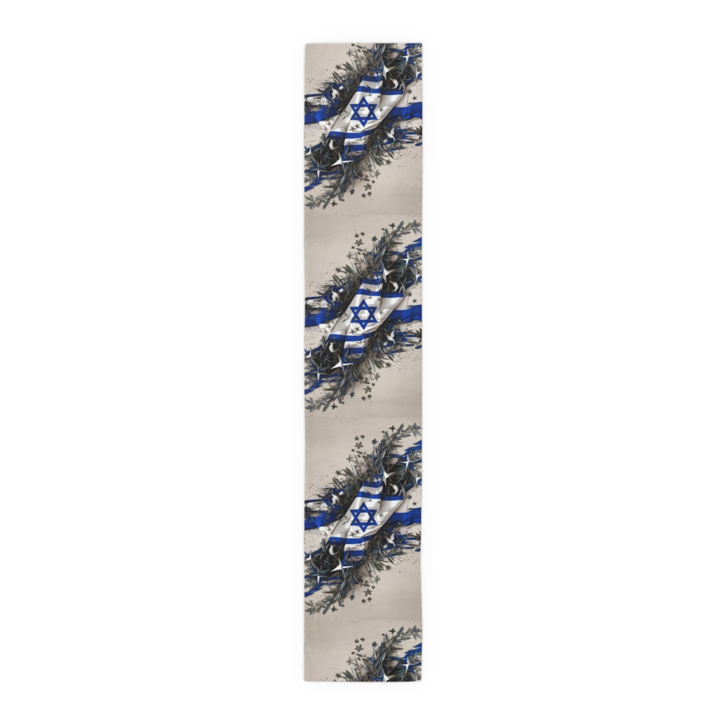 Israeli Flag Table Runner (Cotton, Poly)