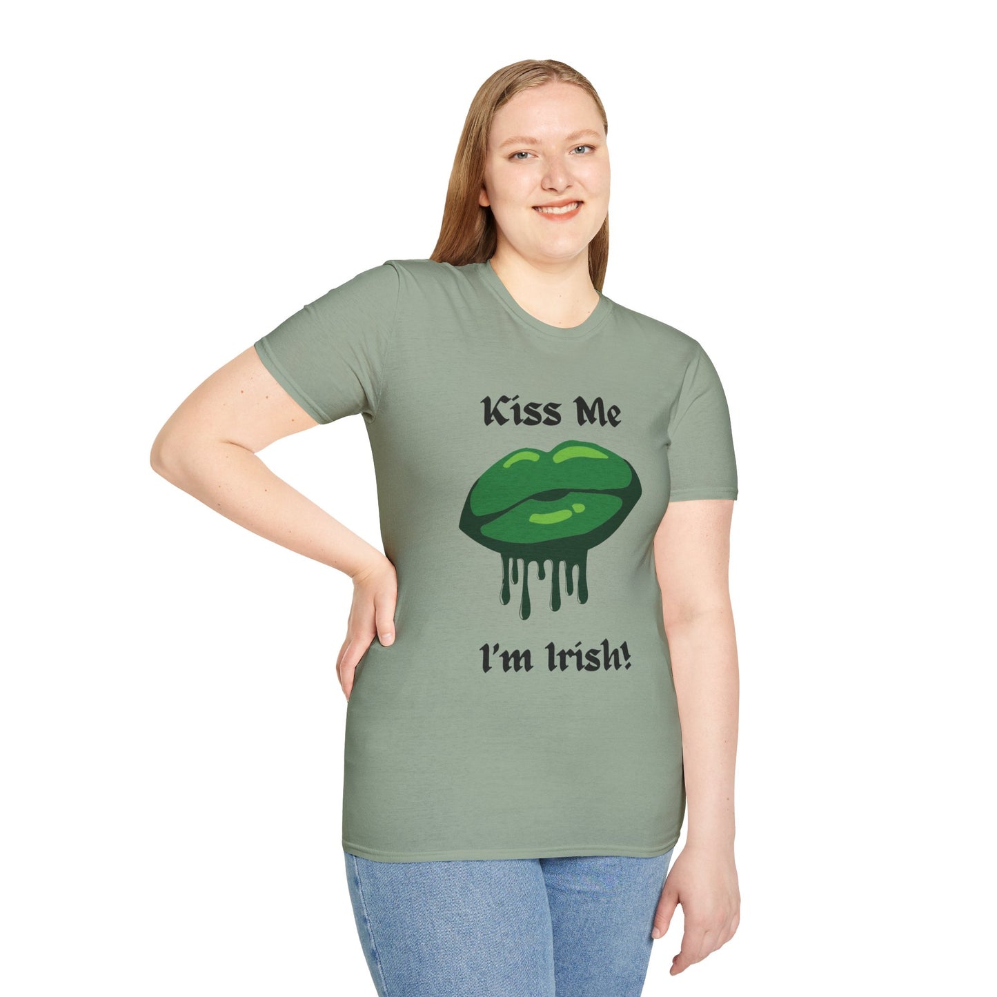 Kiss Me I'm Irish Unisex Softstyle T-Shirt - Perfect for St. Patrick's Day Celebrations