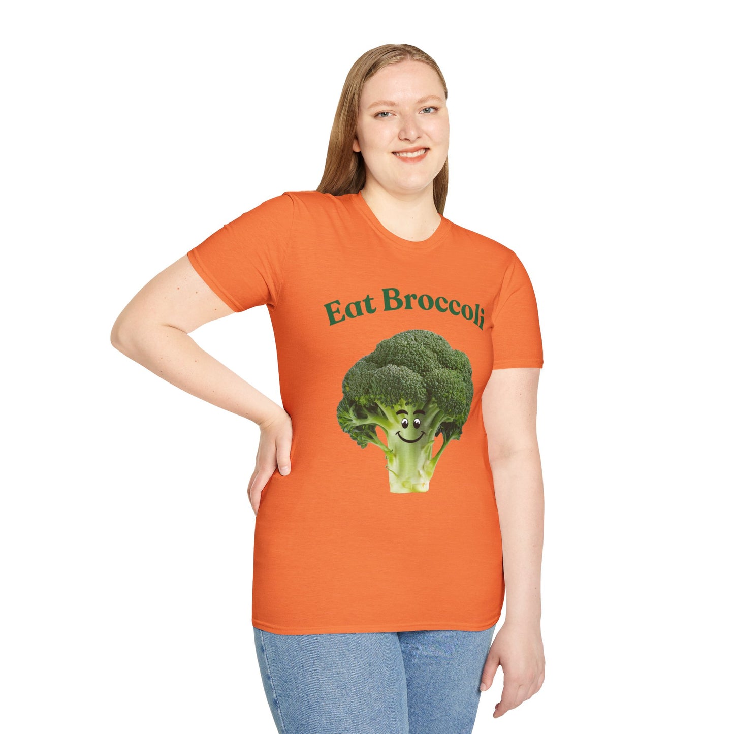 Eat Broccoli Unisex Softstyle T-Shirt - Fun & Whimsical Veggie Apparel