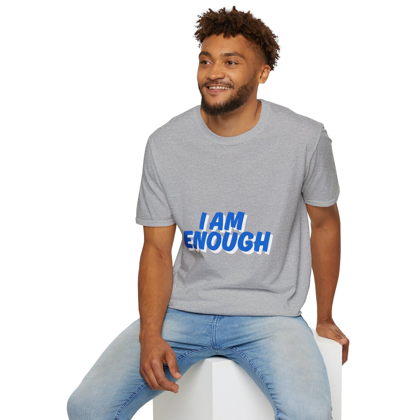 Empowering Unisex Softstyle T-Shirt - 'I AM ENOUGH'
