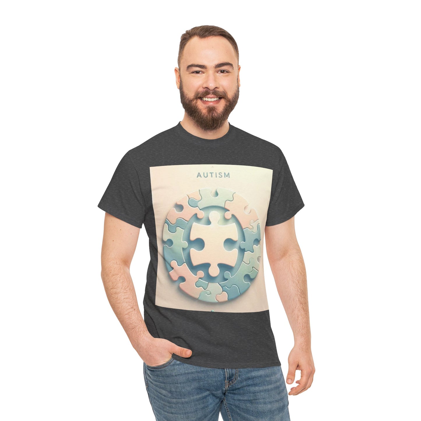 Autism Circle Unisex Heavy Cotton Tee