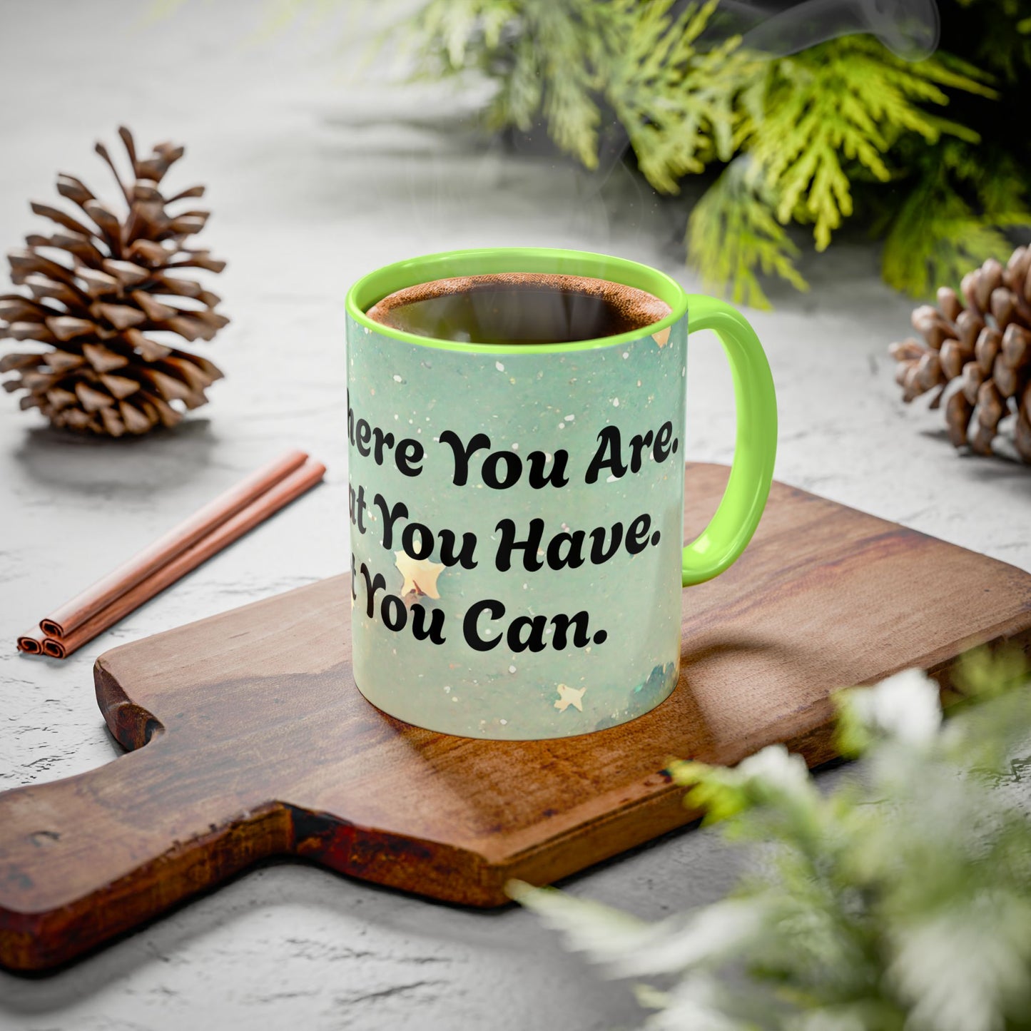 Start Where You Are Inspirational Colorful Mugs (11oz, 15oz)