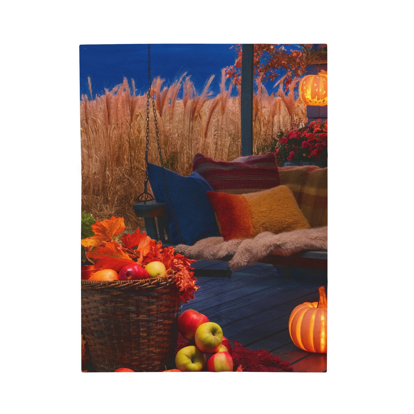 Fall Afternoon Velveteen Plush Blanket