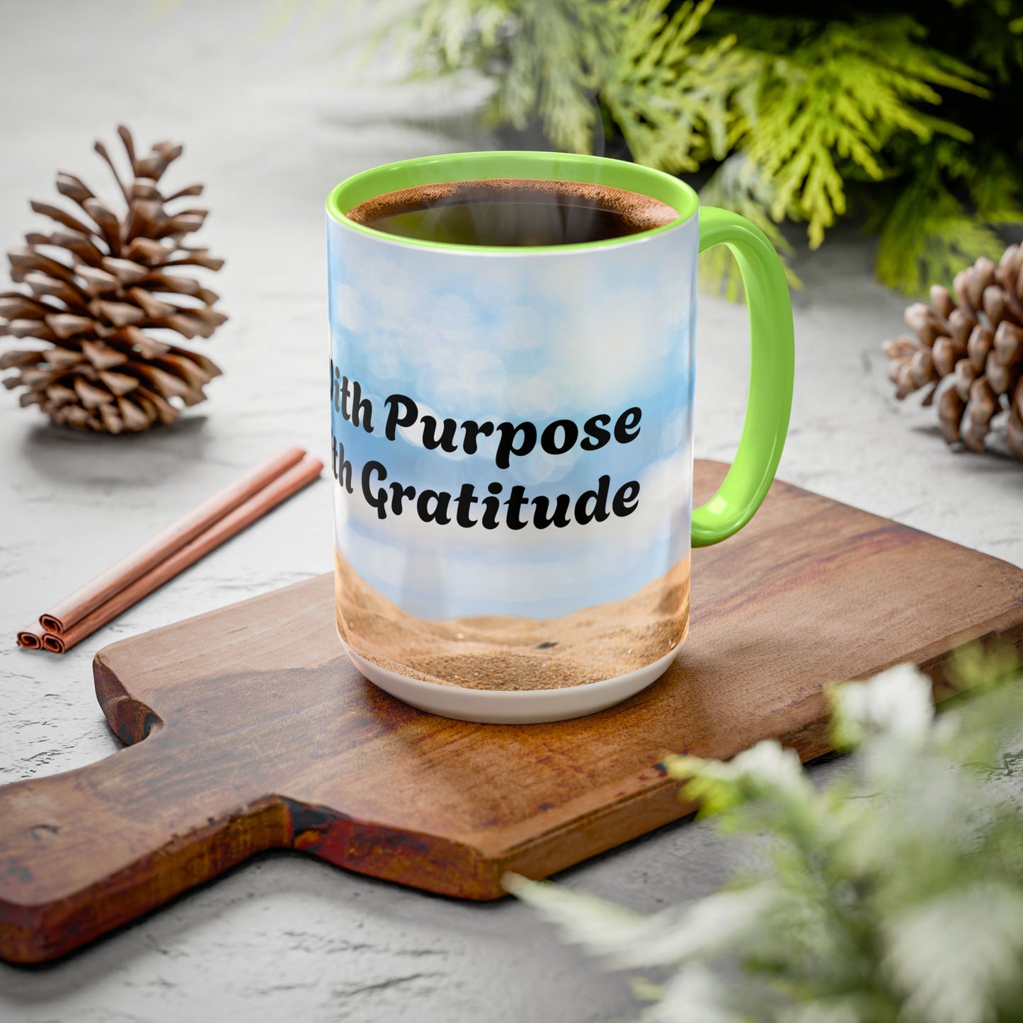 Rise With Purpose Inspirational Colorful Mugs (11oz, 15oz)