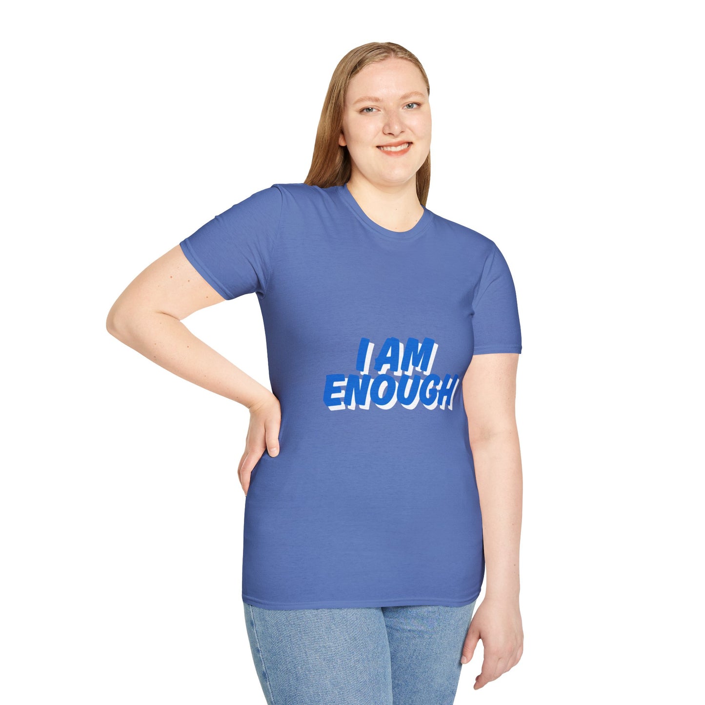 Unisex Softstyle T-Shirt - Empowering 'I AM ENOUGH' Statement Tee
