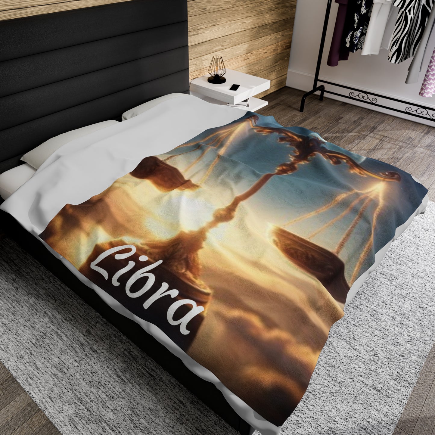 Libra Zodiac Sign Velveteen Plush Blanket