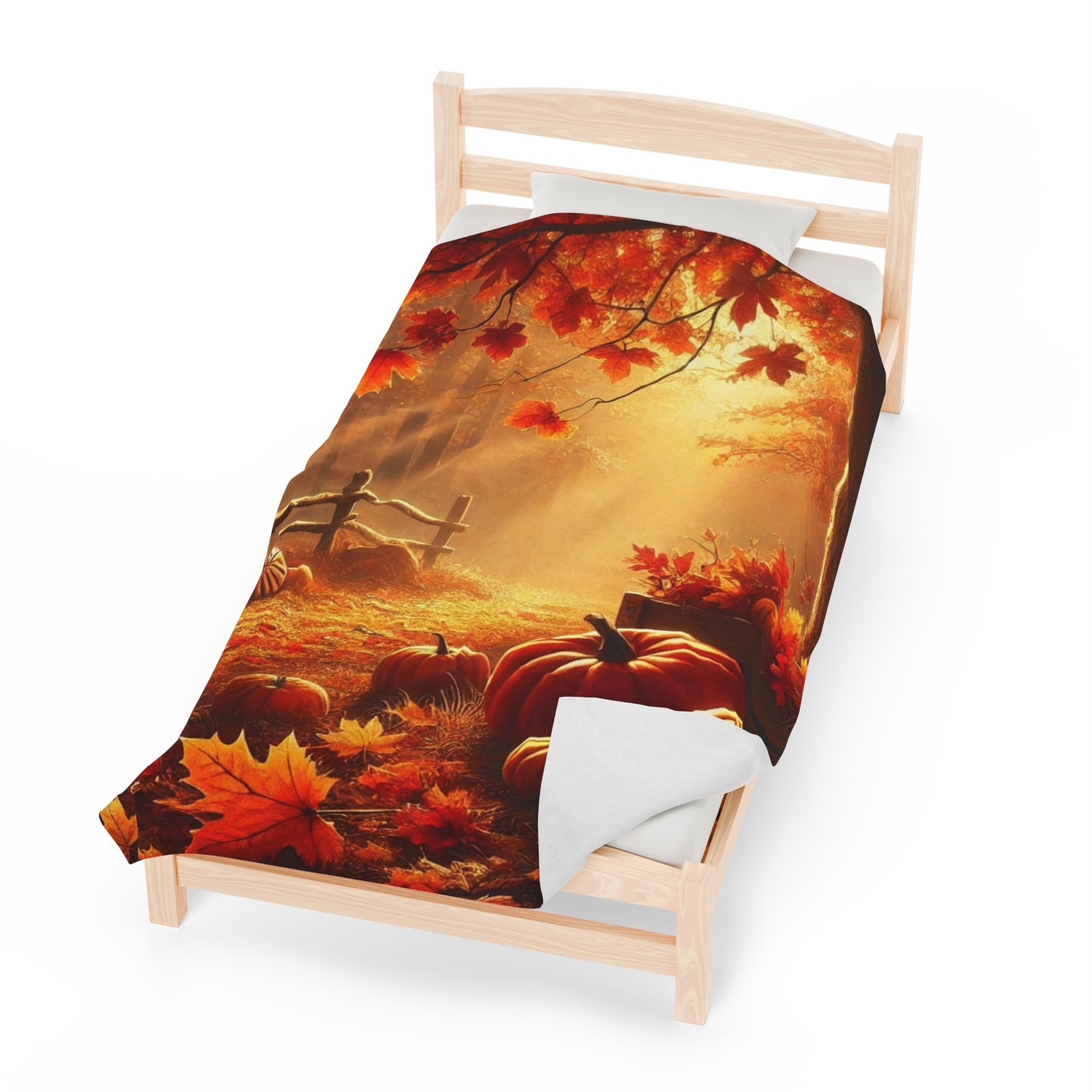 Fall Sunset Velveteen Plush Blanket