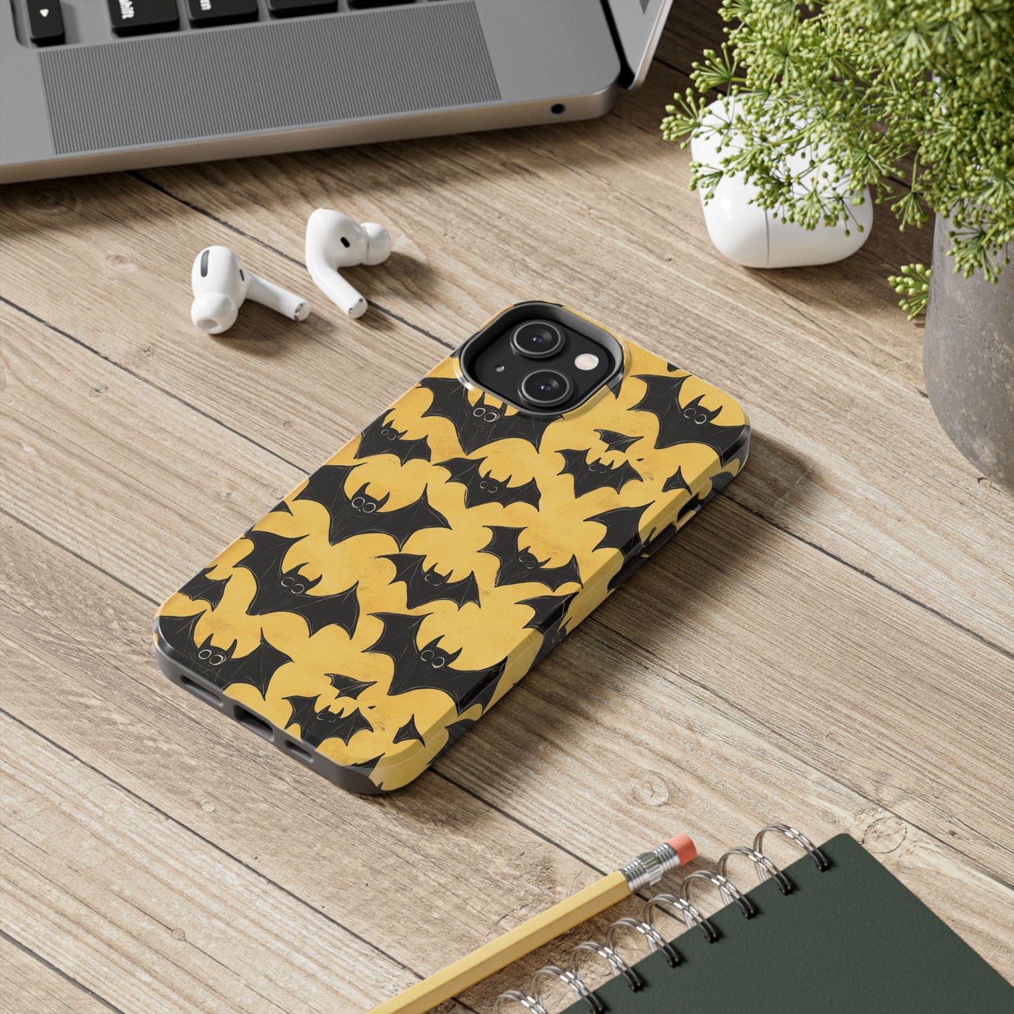 Halloween Yellow Bats Tough Phone Cases