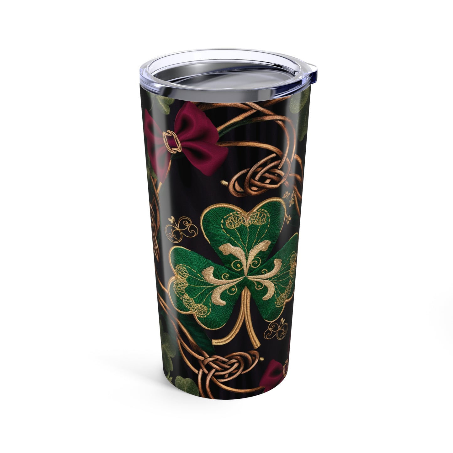 Lucky Charm 20oz Tumbler - Floral Design for St. Patrick's Day