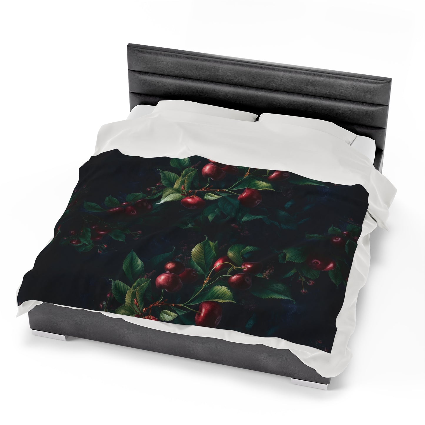 Black Cherry Velveteen Plush Blanket