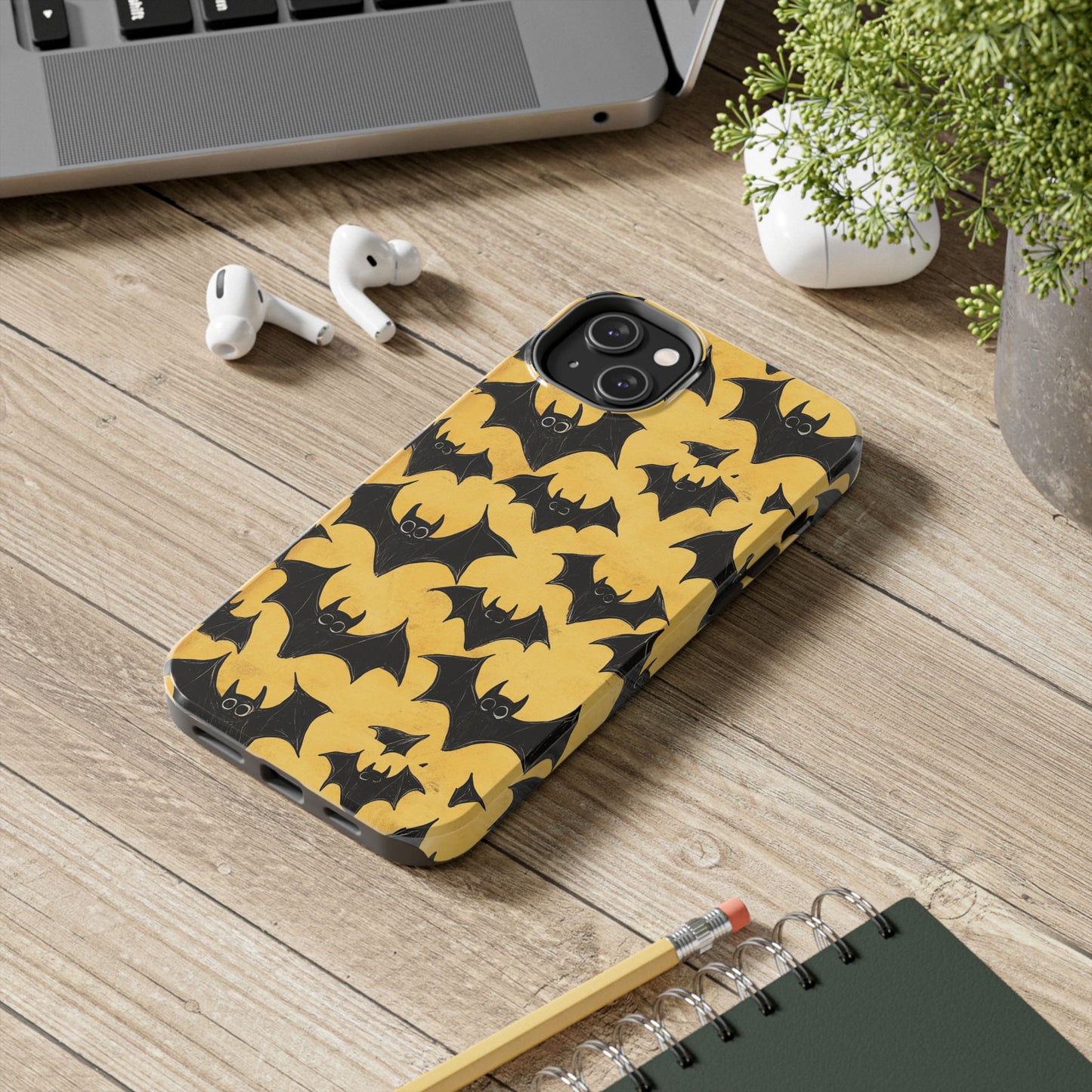 Halloween Yellow Bats Tough Phone Cases