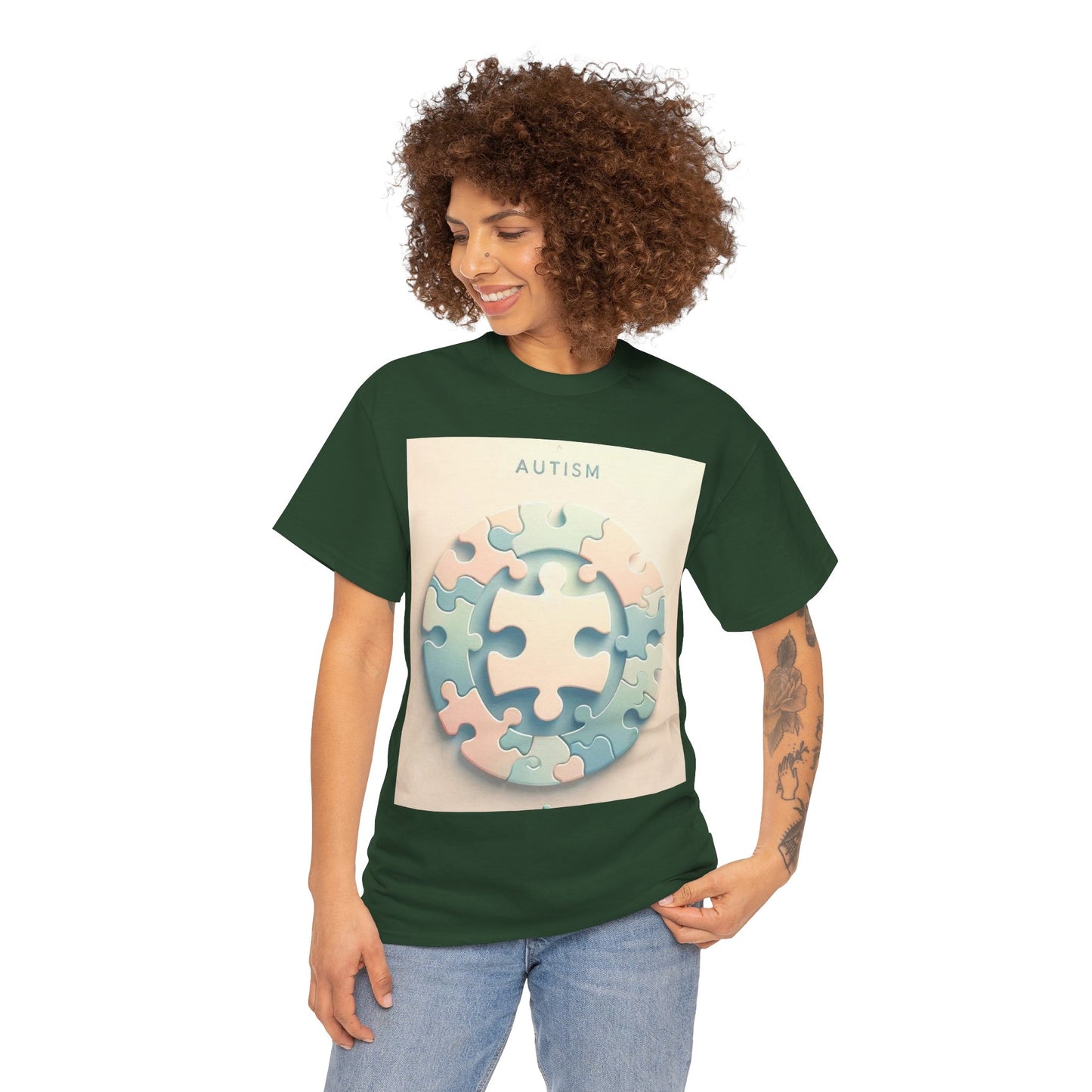 Autism Circle Unisex Heavy Cotton Tee