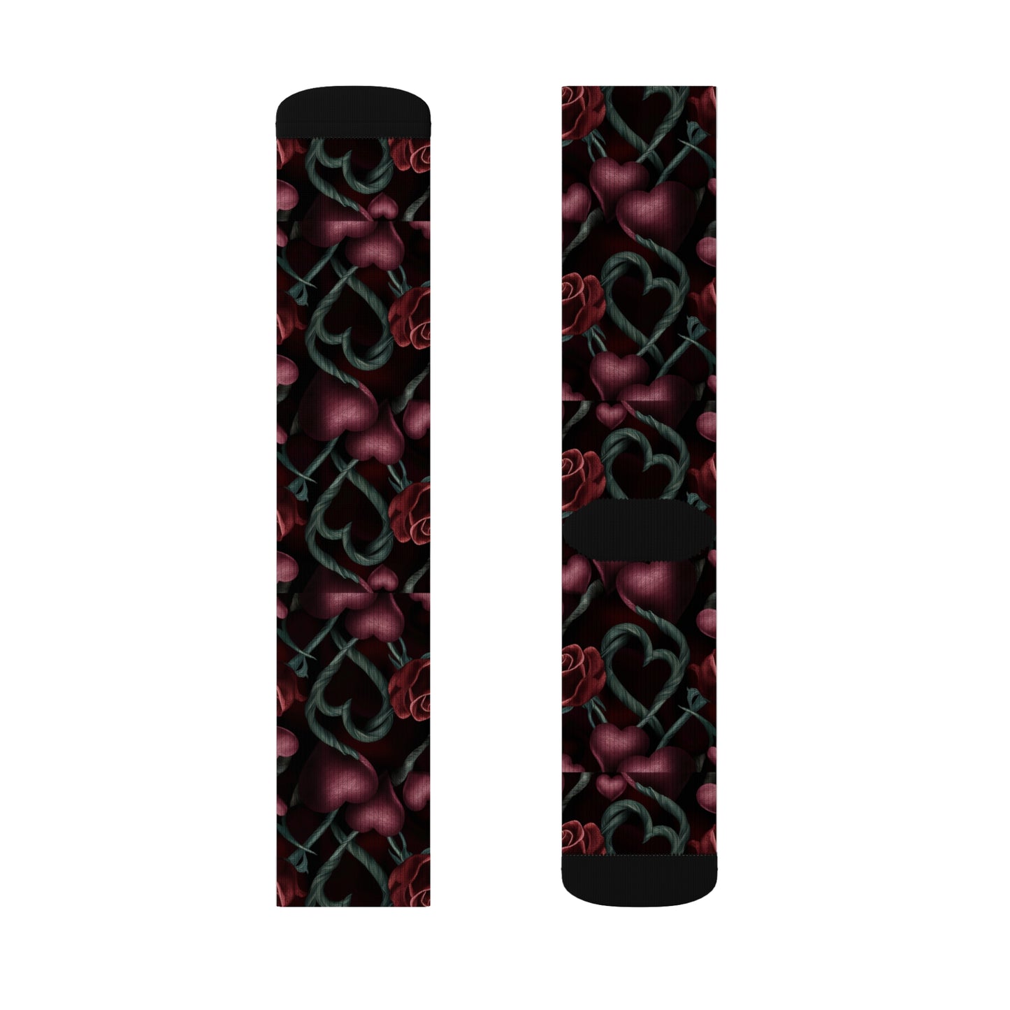 Heart and Roses Sublimation Socks