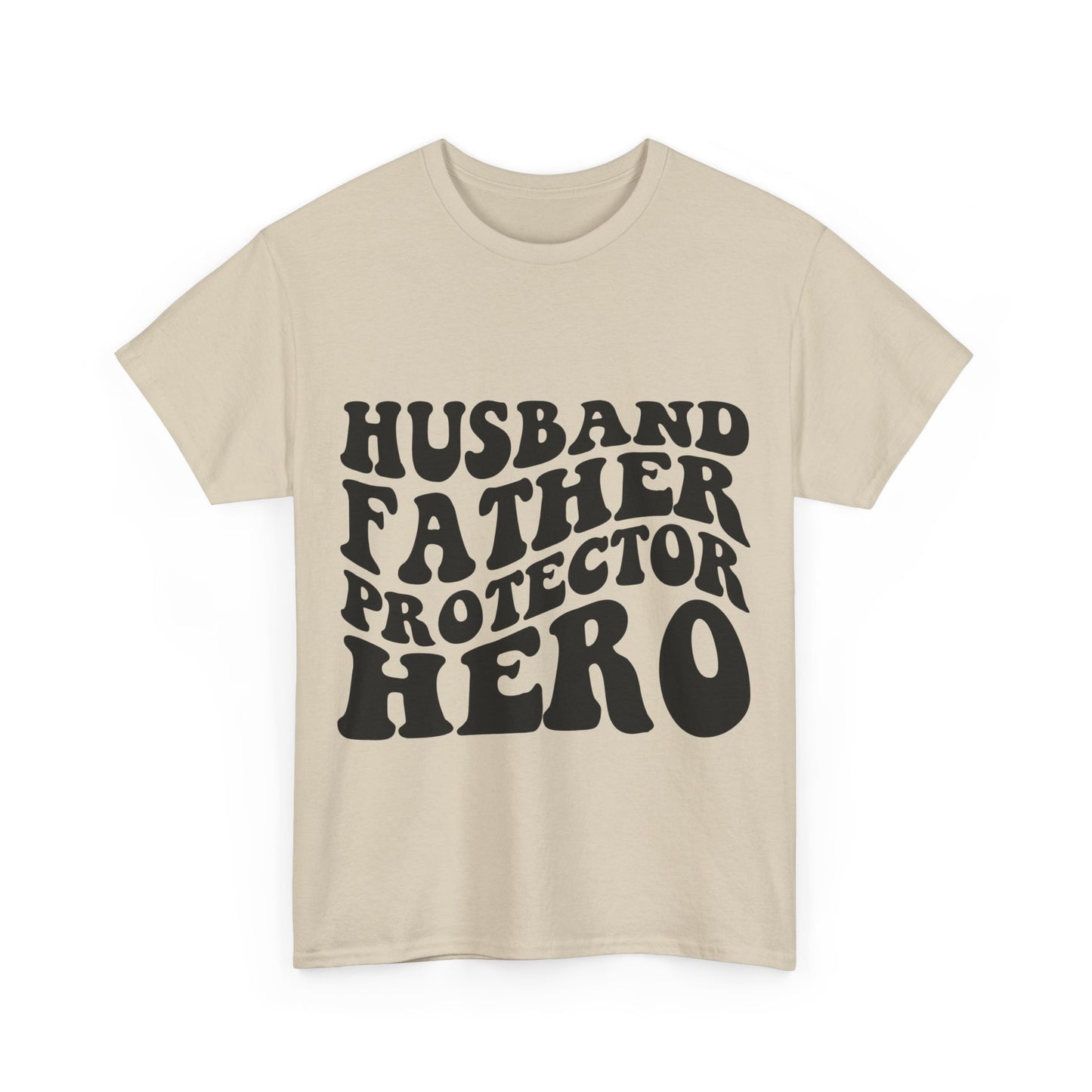 Husband Father Protector Hero Unisex Heavy Cotton Tee