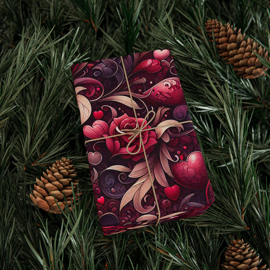 Red Hearts Wrapping Papers