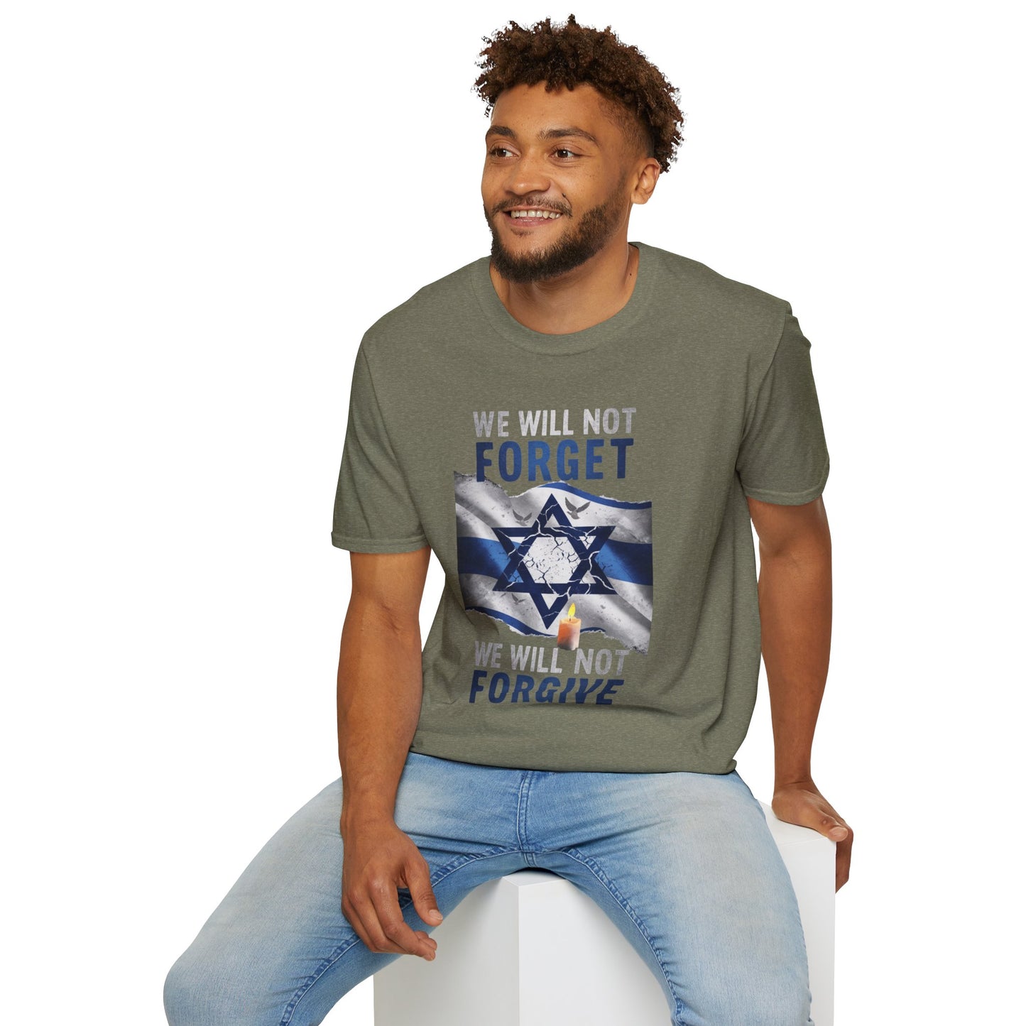 We Will Not Forget Unisex Softstyle T-Shirt - Israel Memorial Tribute Tee