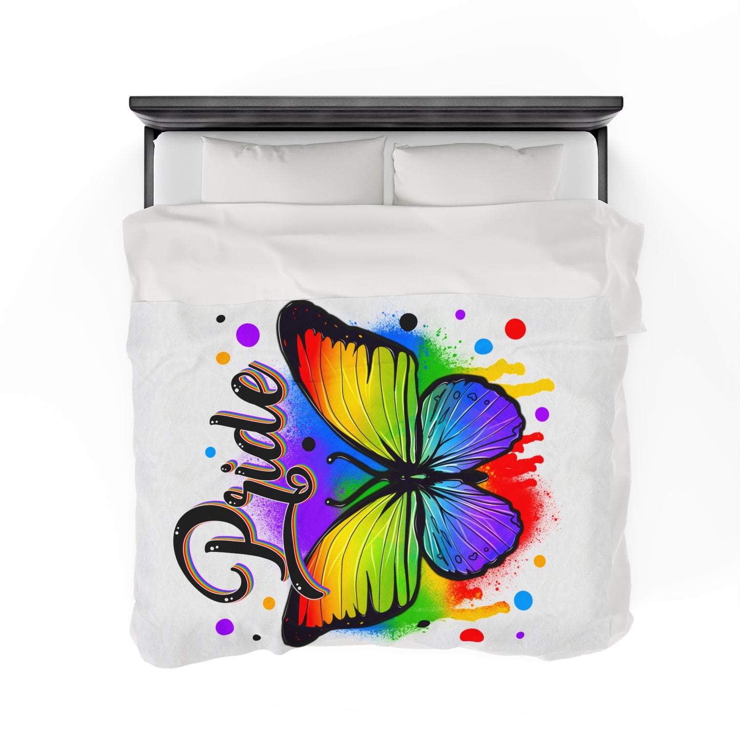 Pride Butterfly Velveteen Plush Blanket