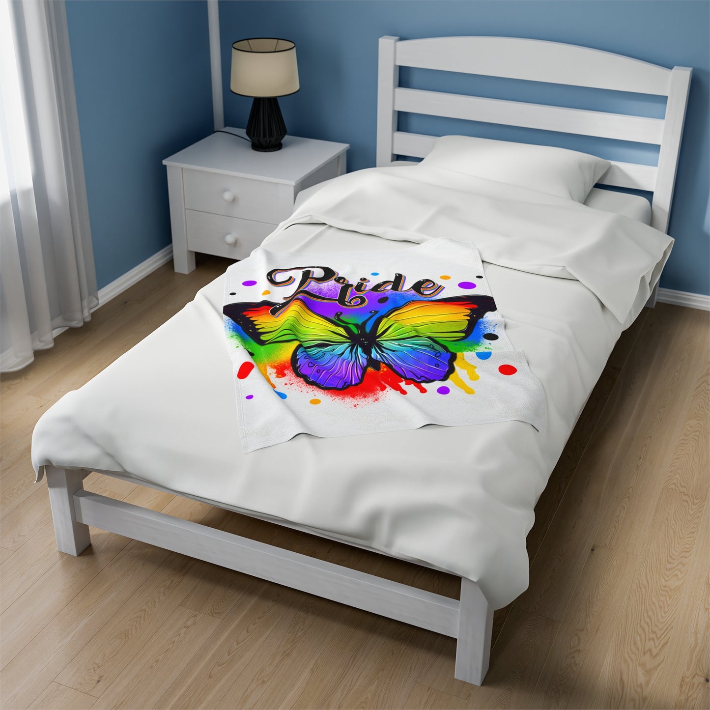 Pride Butterfly Velveteen Plush Blanket