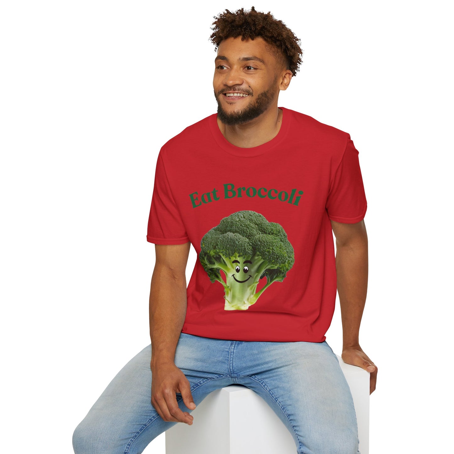 Eat Broccoli Unisex Softstyle T-Shirt - Fun & Whimsical Veggie Apparel