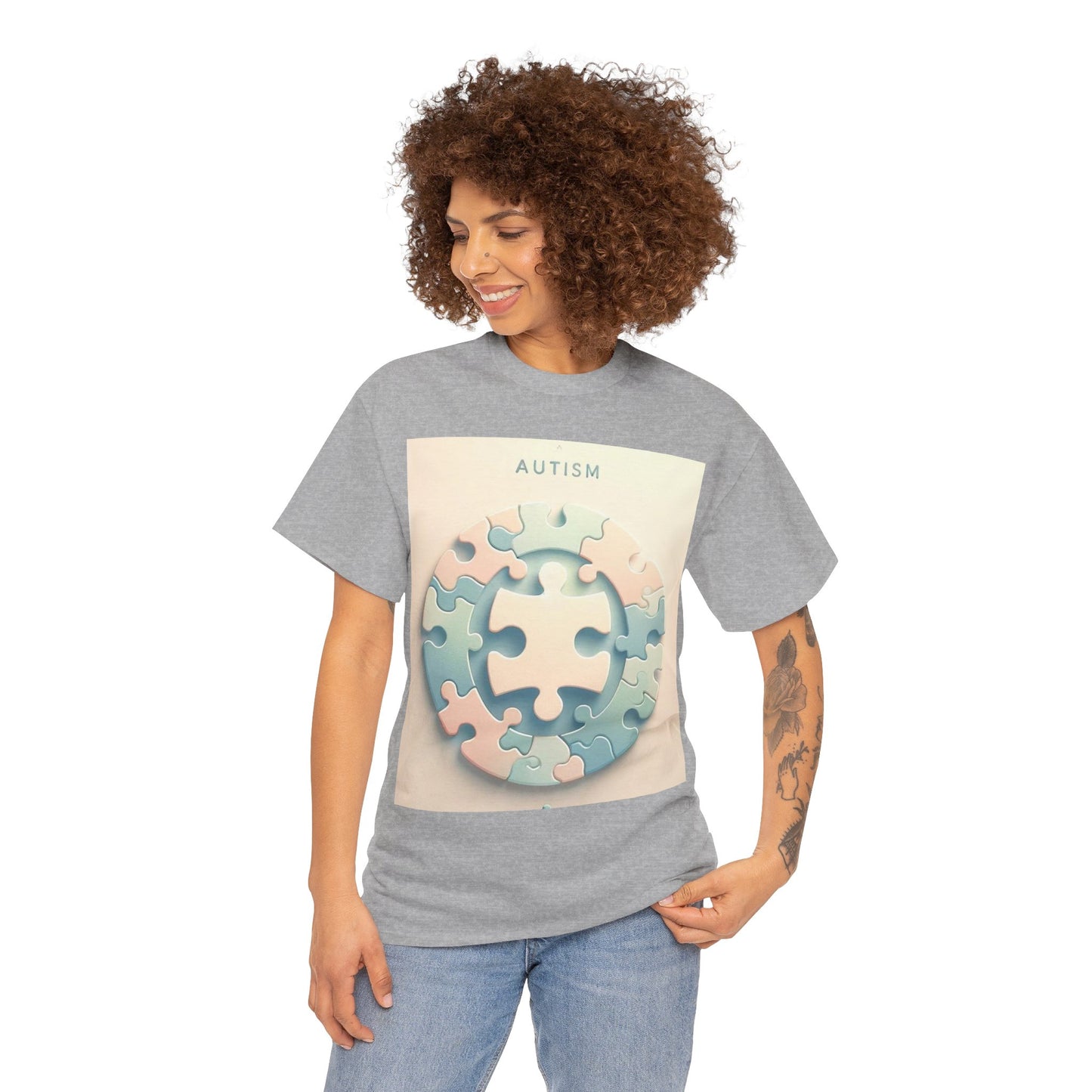 Autism Circle Unisex Heavy Cotton Tee