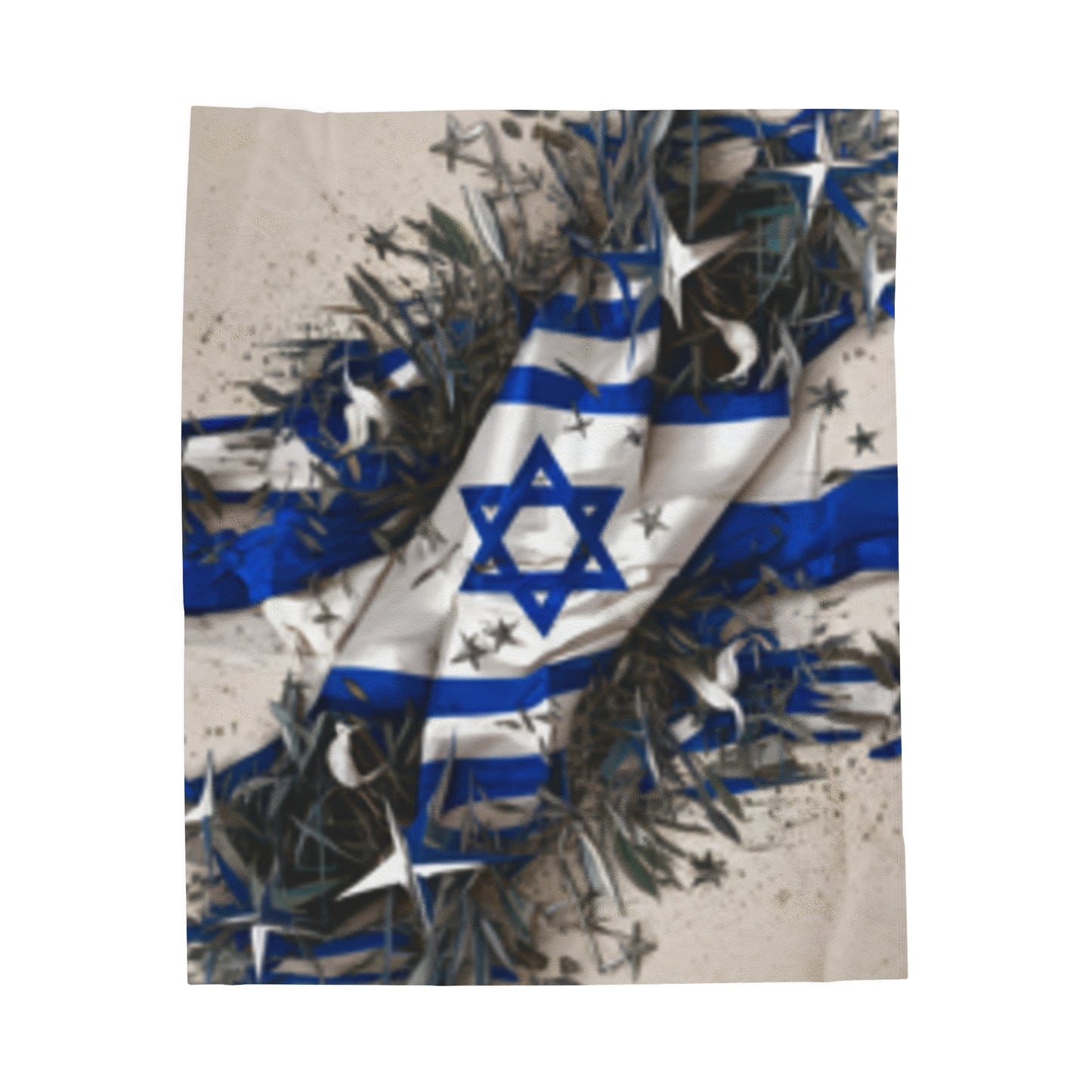 Israeli Flag Velveteen Plush Blanket