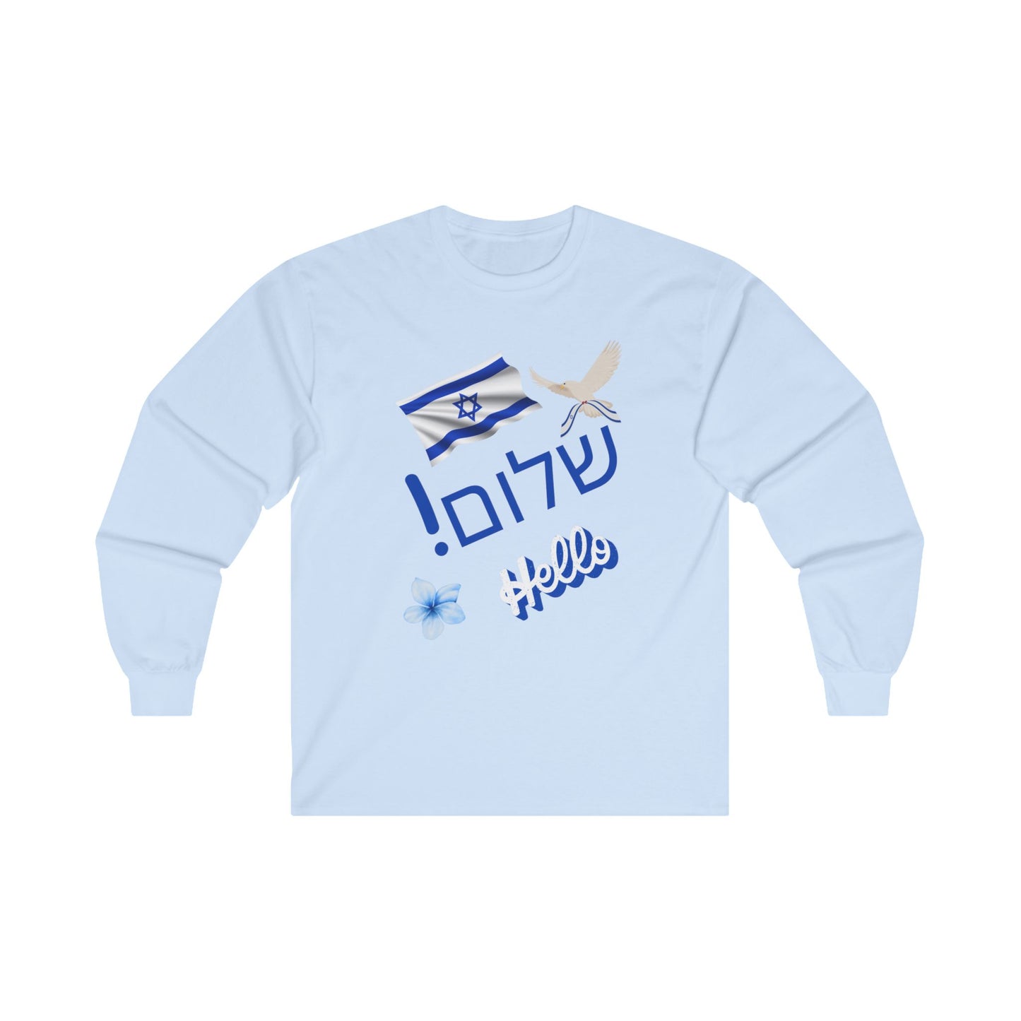 Hello in Hebrew Unisex Ultra Cotton Long Sleeve Tee