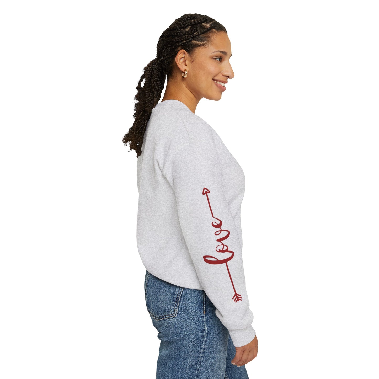 Love and Hearts Unisex Heavy Blend™ Crewneck Sweatshirt