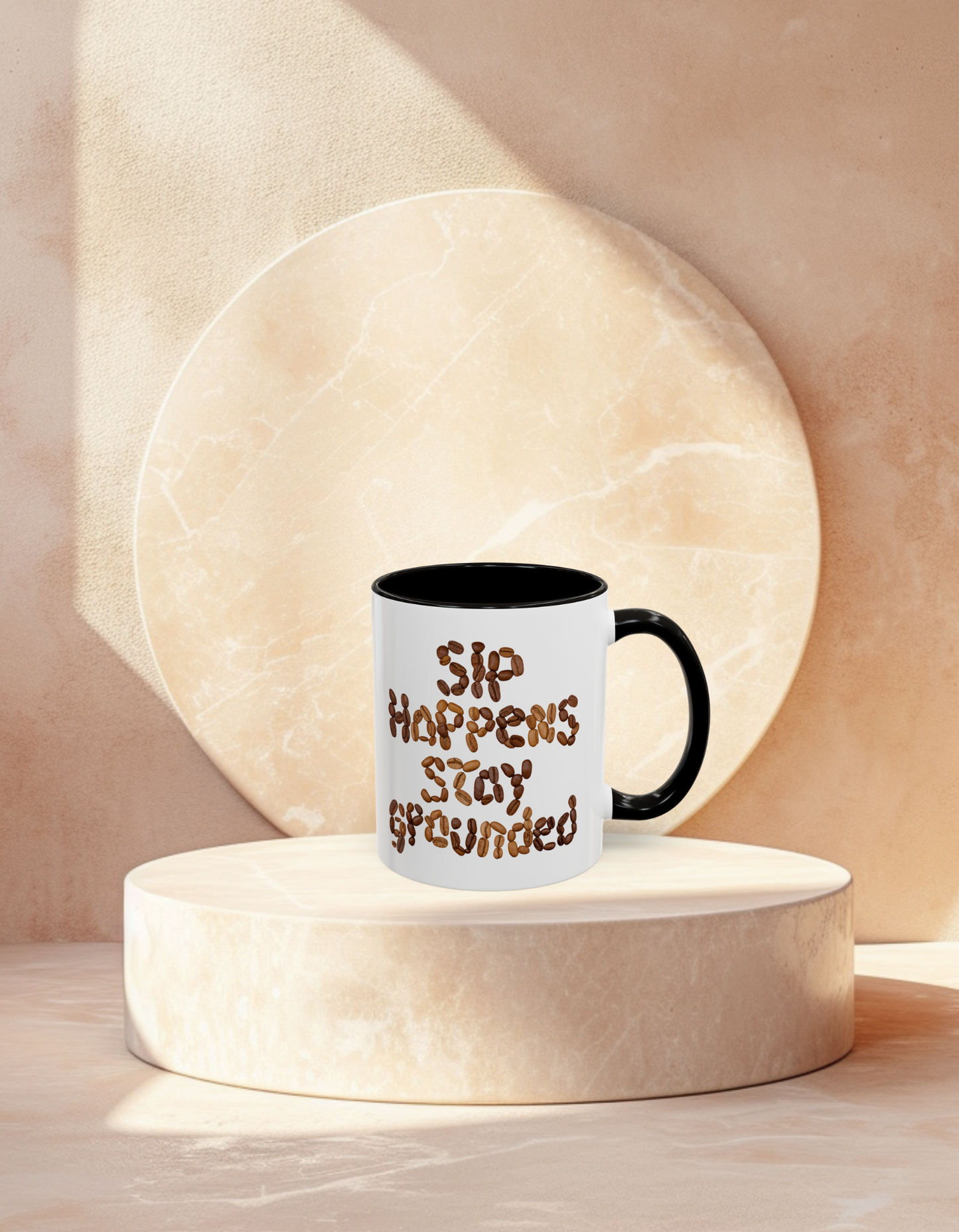 Sip Happens Stay Grounded Colorful Mugs (11oz, 15oz)