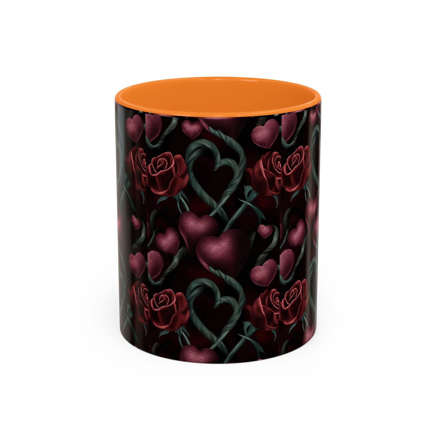Hearts and Roses Themed Colorful Mugs (11oz, 15oz)