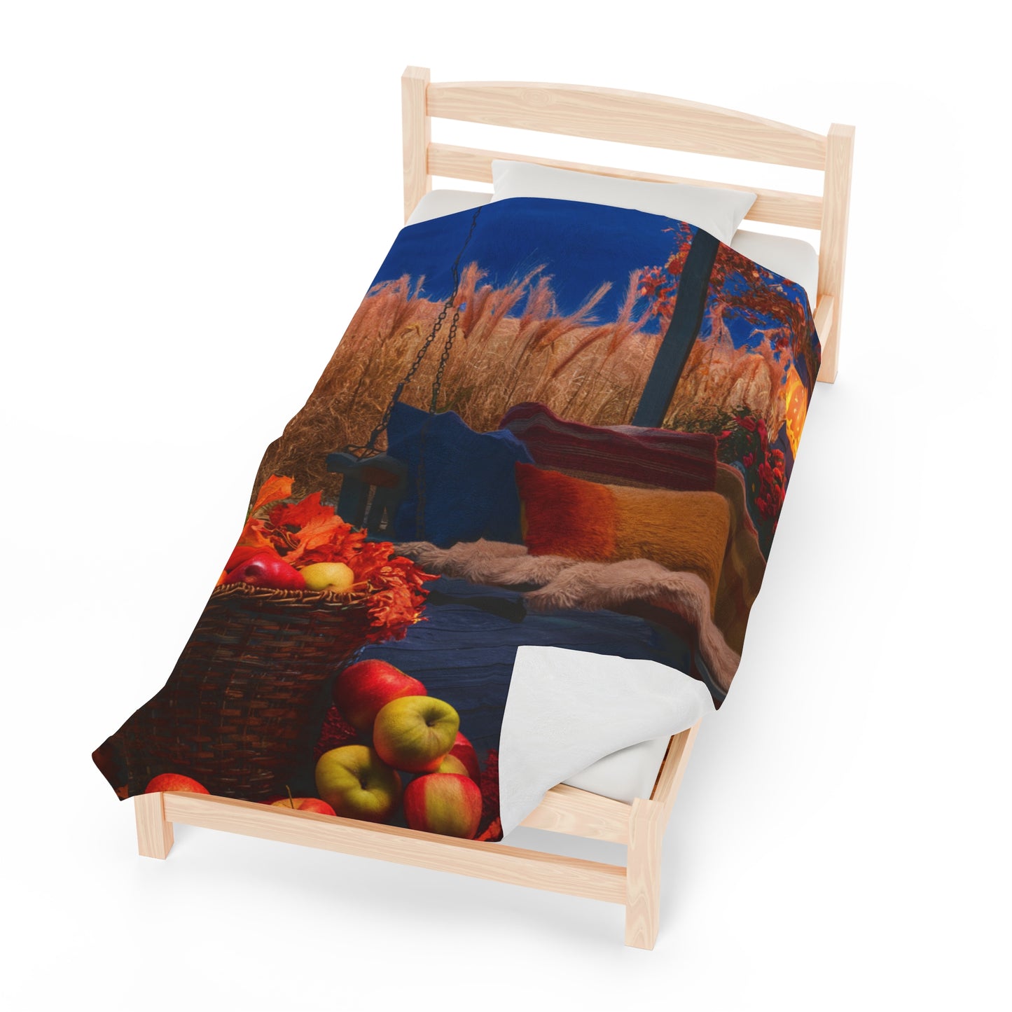 Fall Afternoon Velveteen Plush Blanket