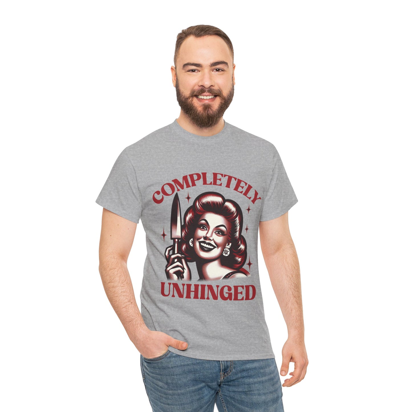 Completely Unhinged Unisex Heavy Cotton Tee