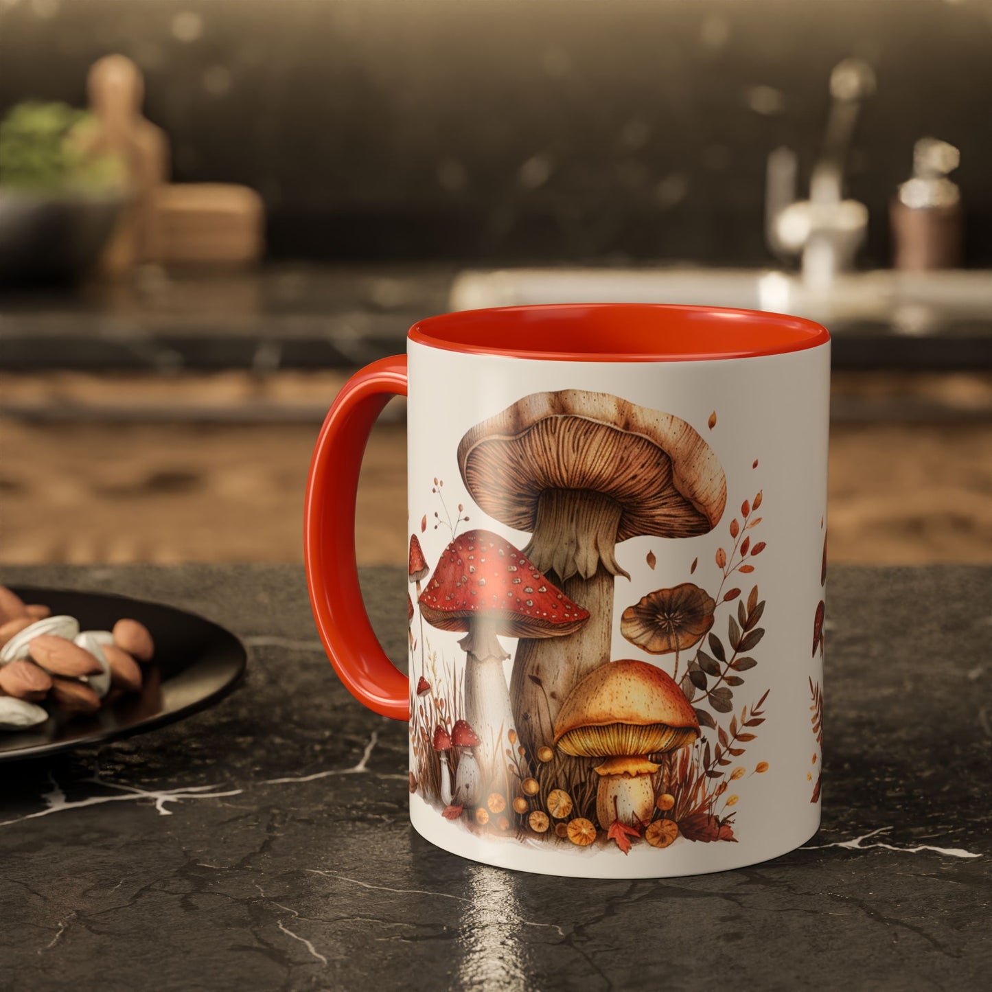 Mushroom Trio Colorful Mugs, 11oz