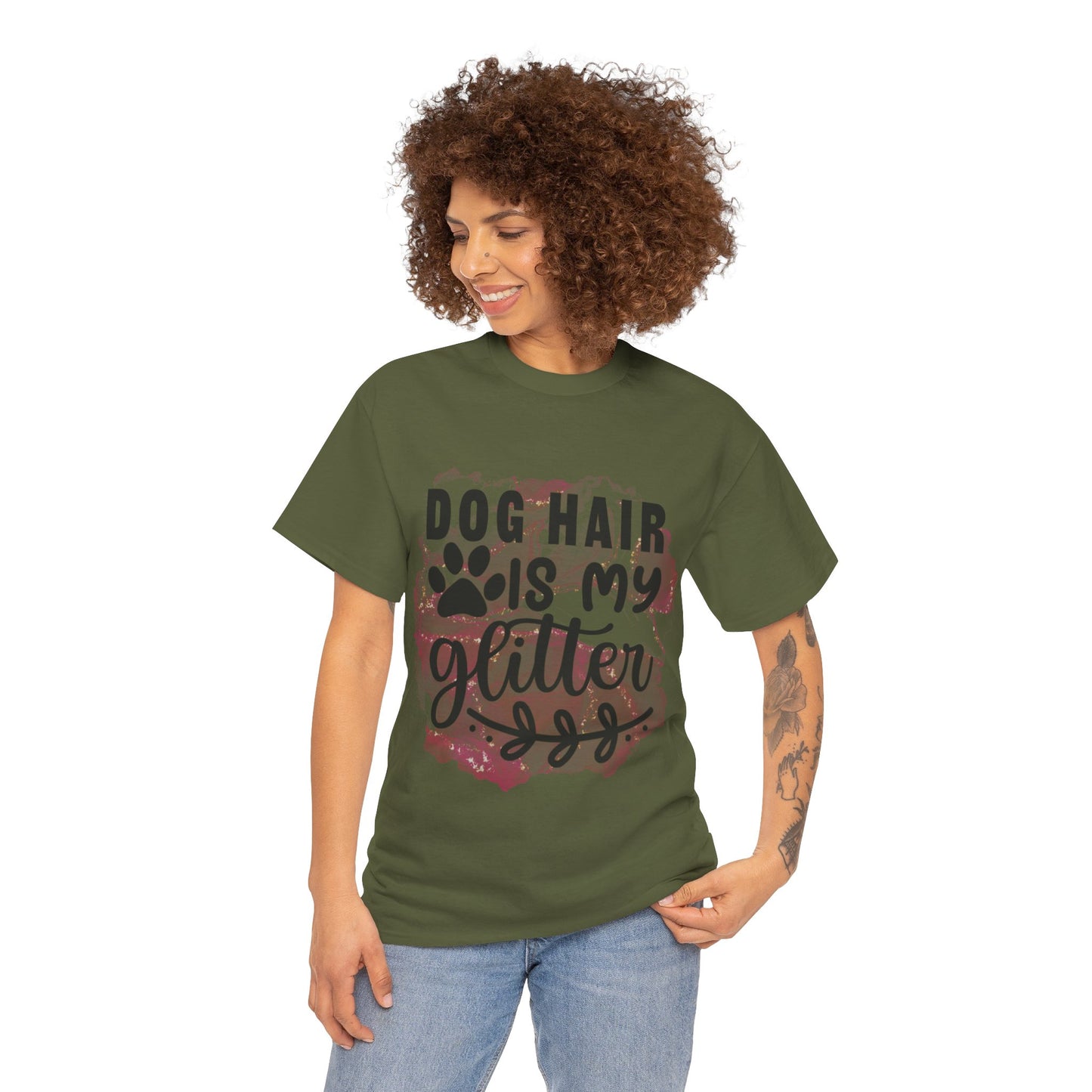 Dog Hair Is My Glitter Unisex Heavy Cotton Tee
