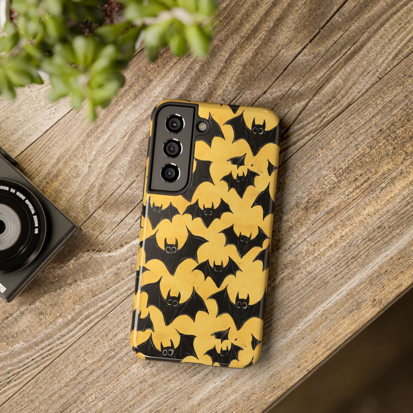 Halloween Yellow Bats Tough Phone Cases