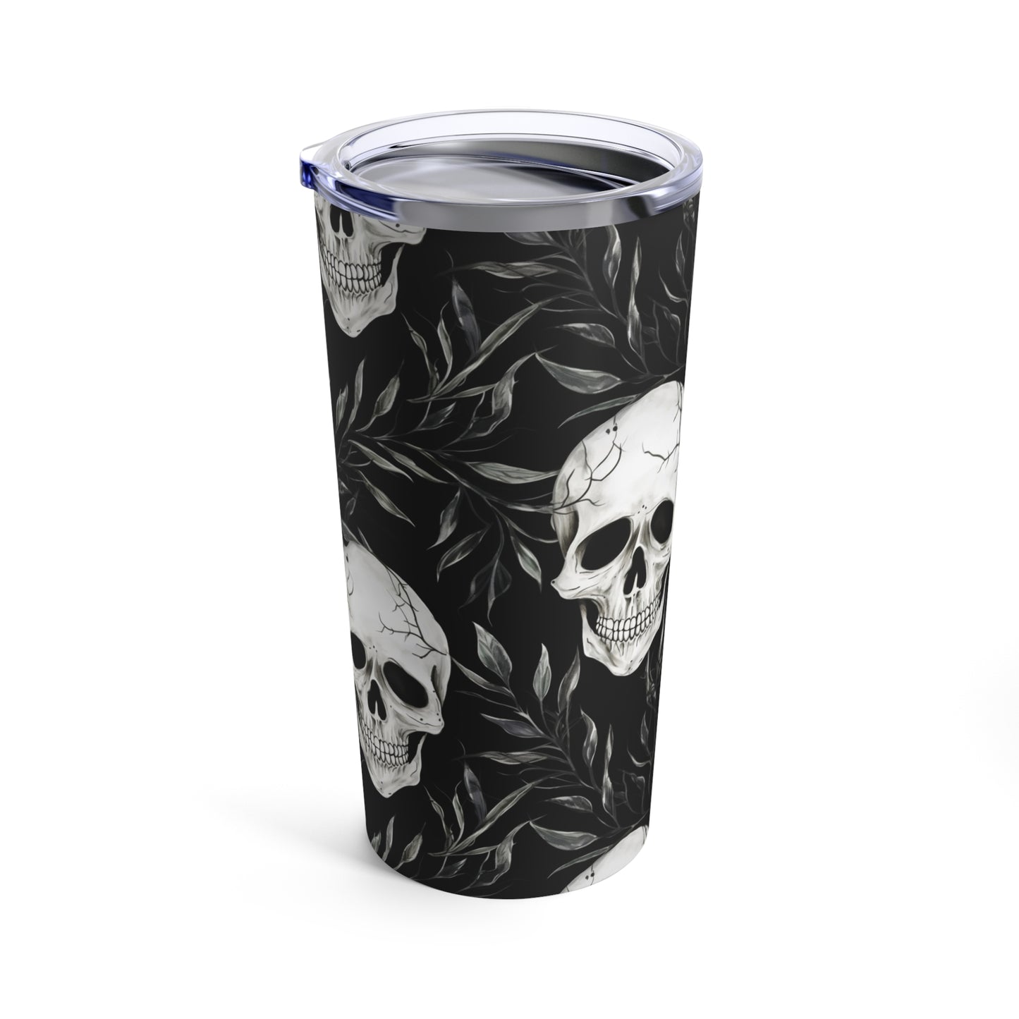 Halloween Black Skeleton Tumbler 20oz