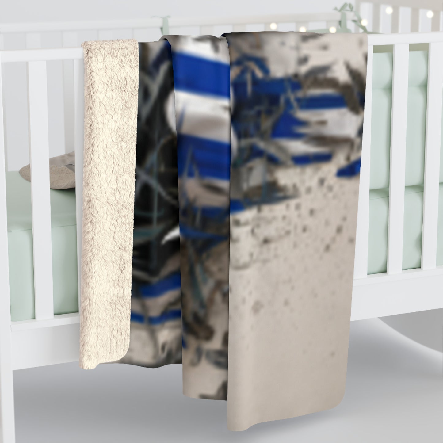 Israeli Flag Sherpa Fleece Blanket
