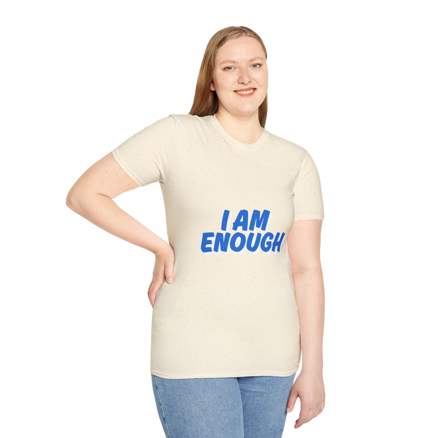 Unisex Softstyle T-Shirt - Empowering 'I AM ENOUGH' Statement Tee
