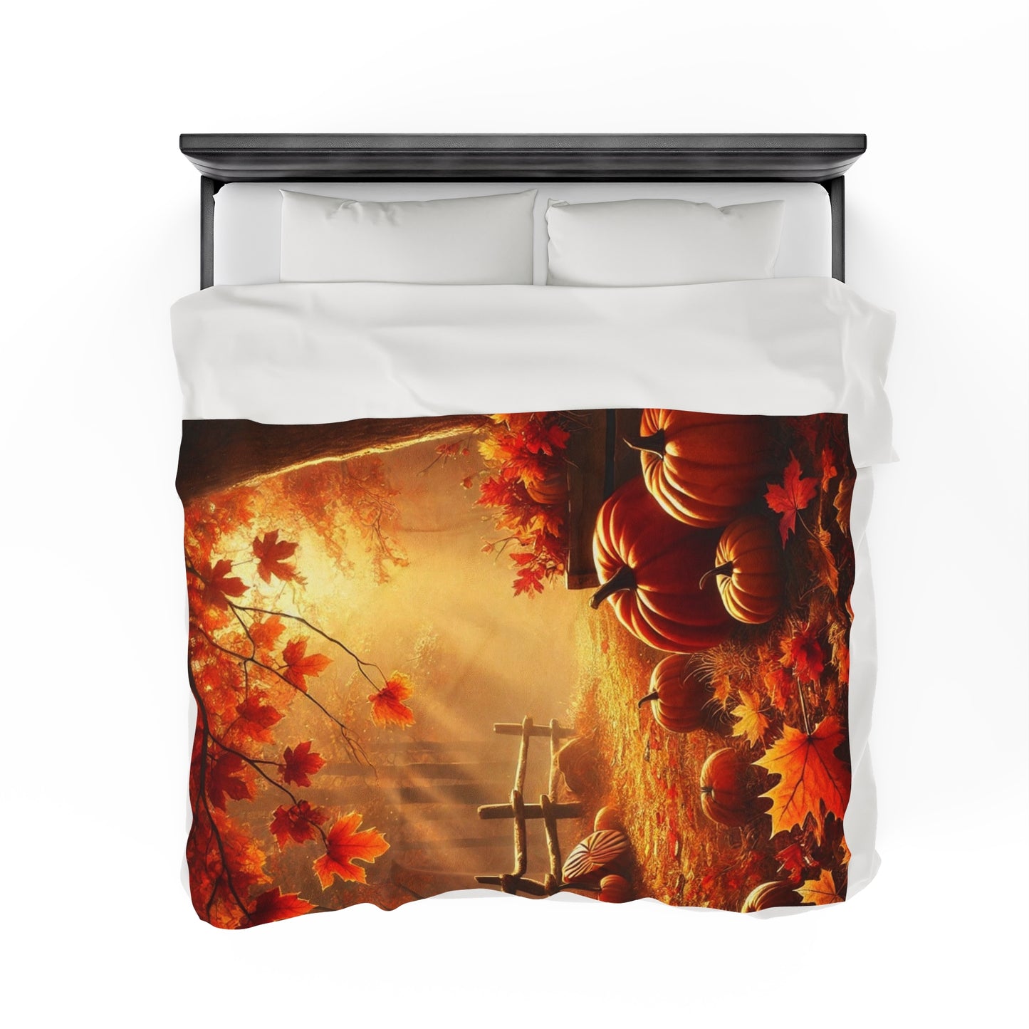 Fall Sunset Velveteen Plush Blanket