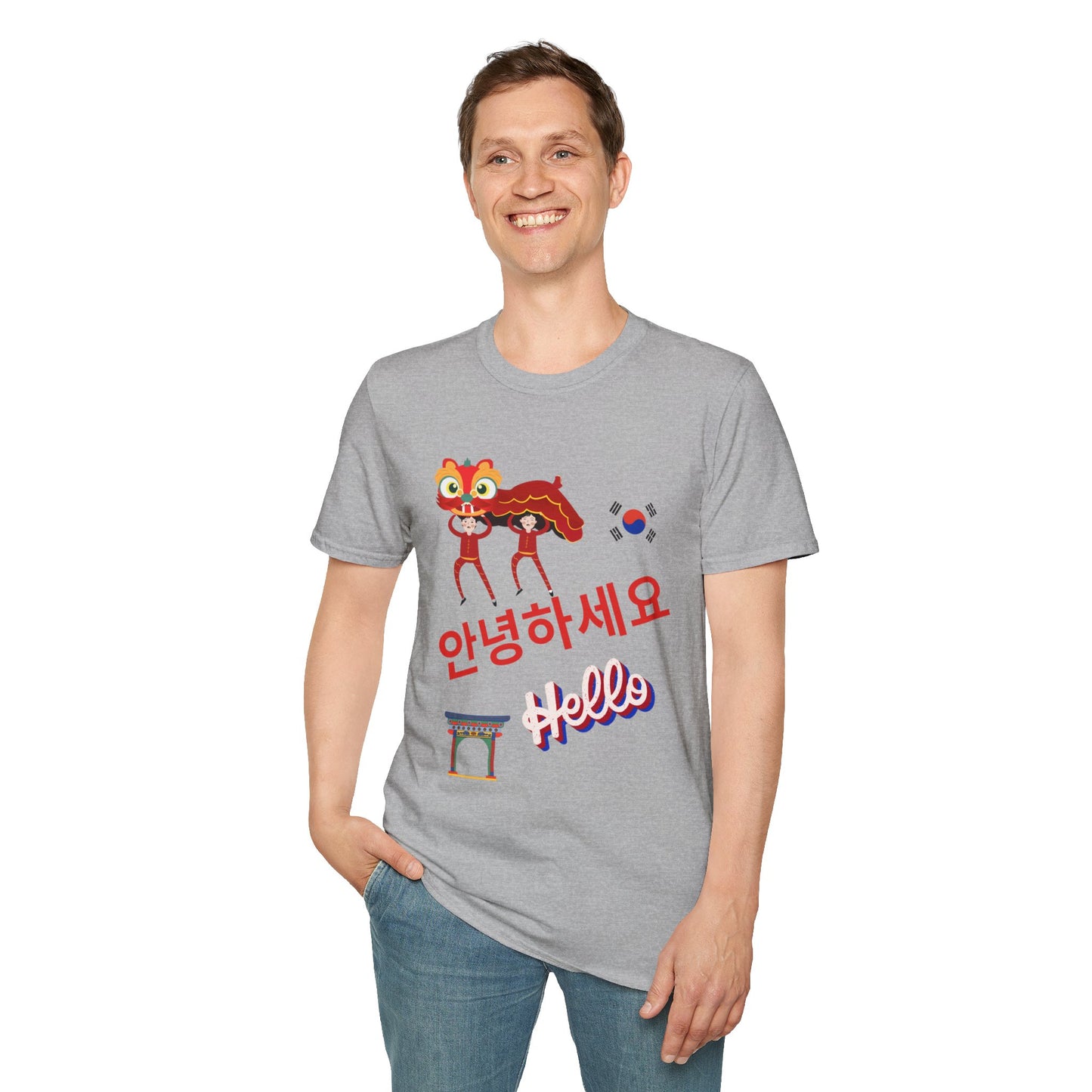 Hello in Korean Unisex Softstyle T-Shirt